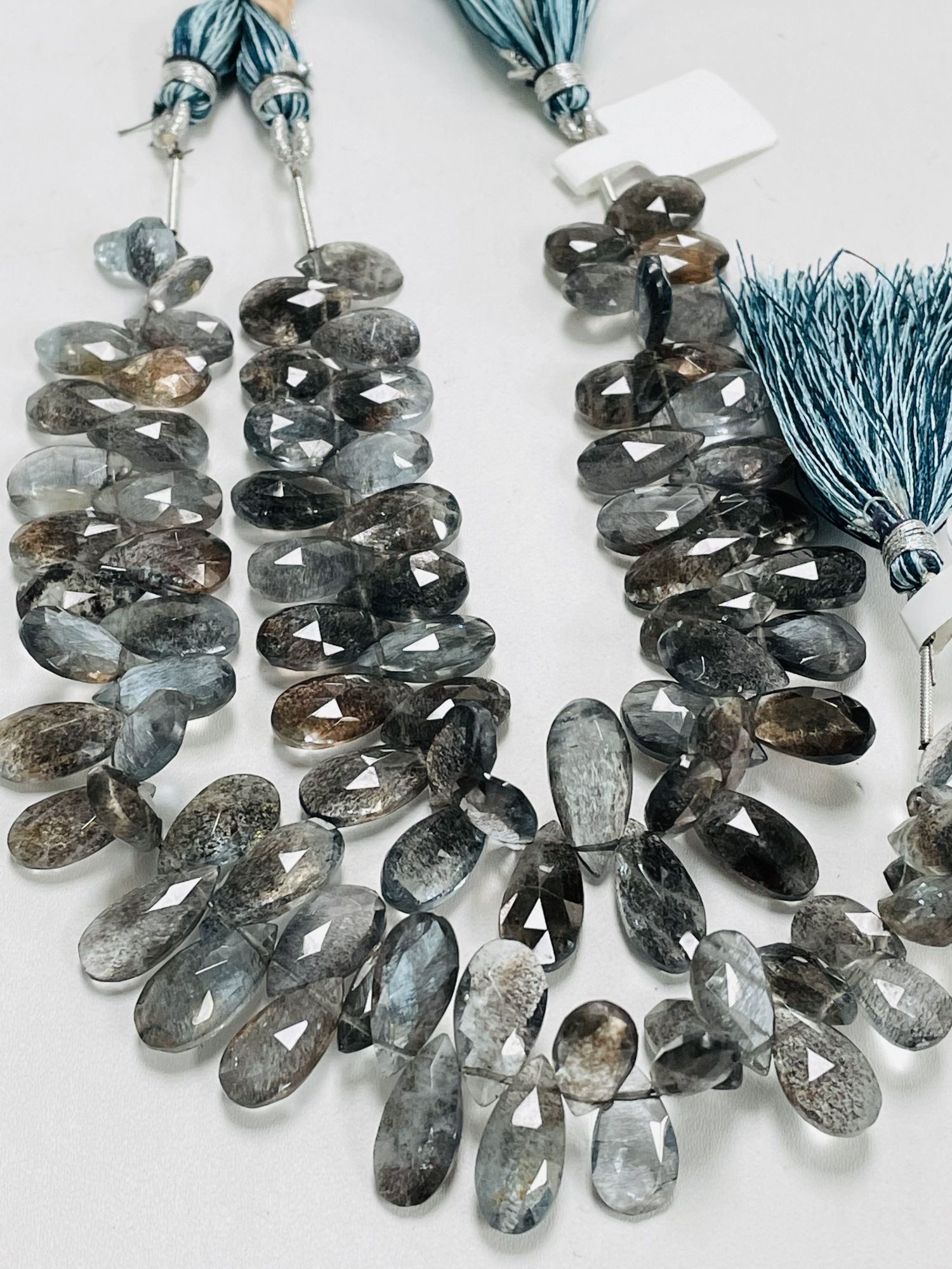 Copper Aquamarine Pear Faceted