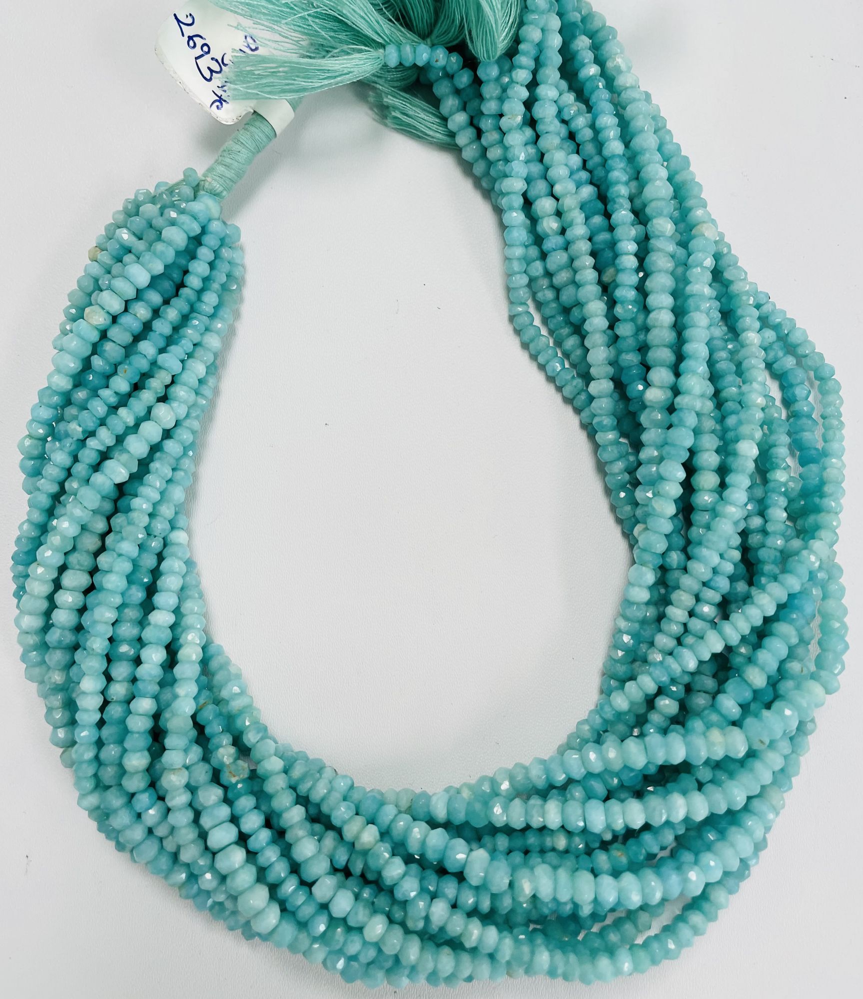 Amazonite Rondelle Faceted