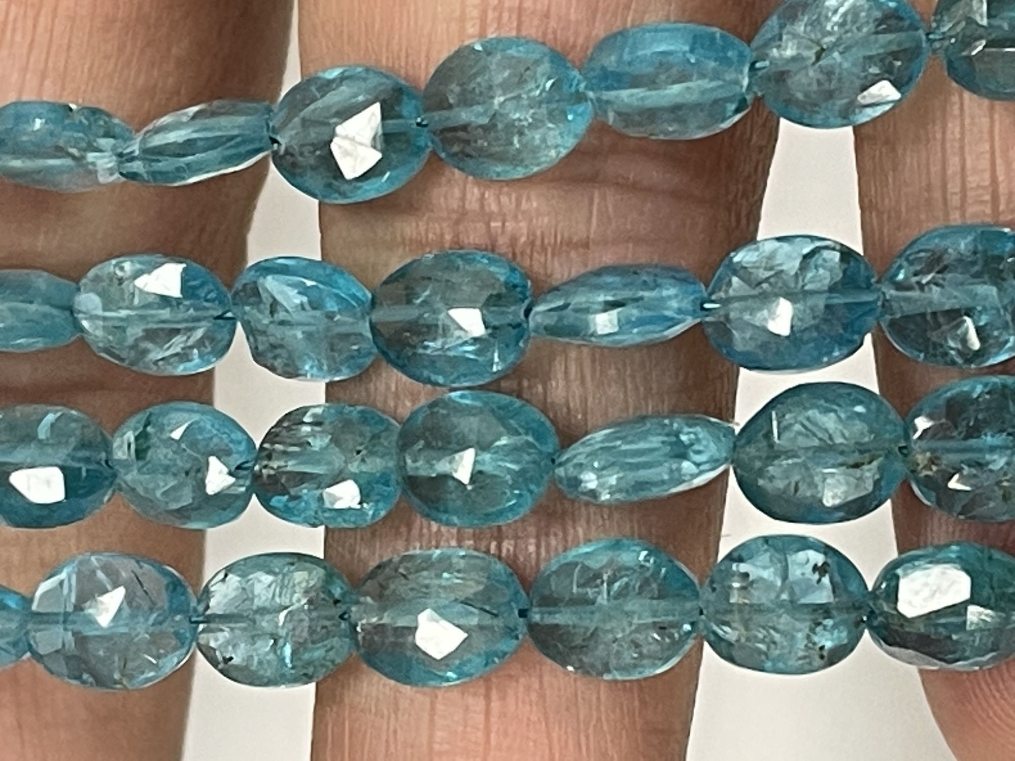 Blue Apatite Oval Faceted