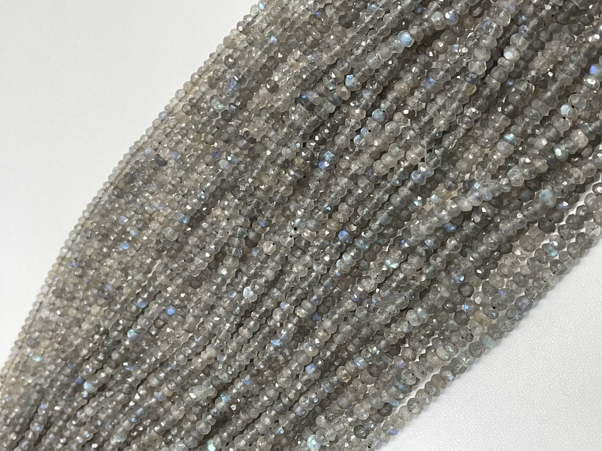 Labradorite Rondelle Faceted