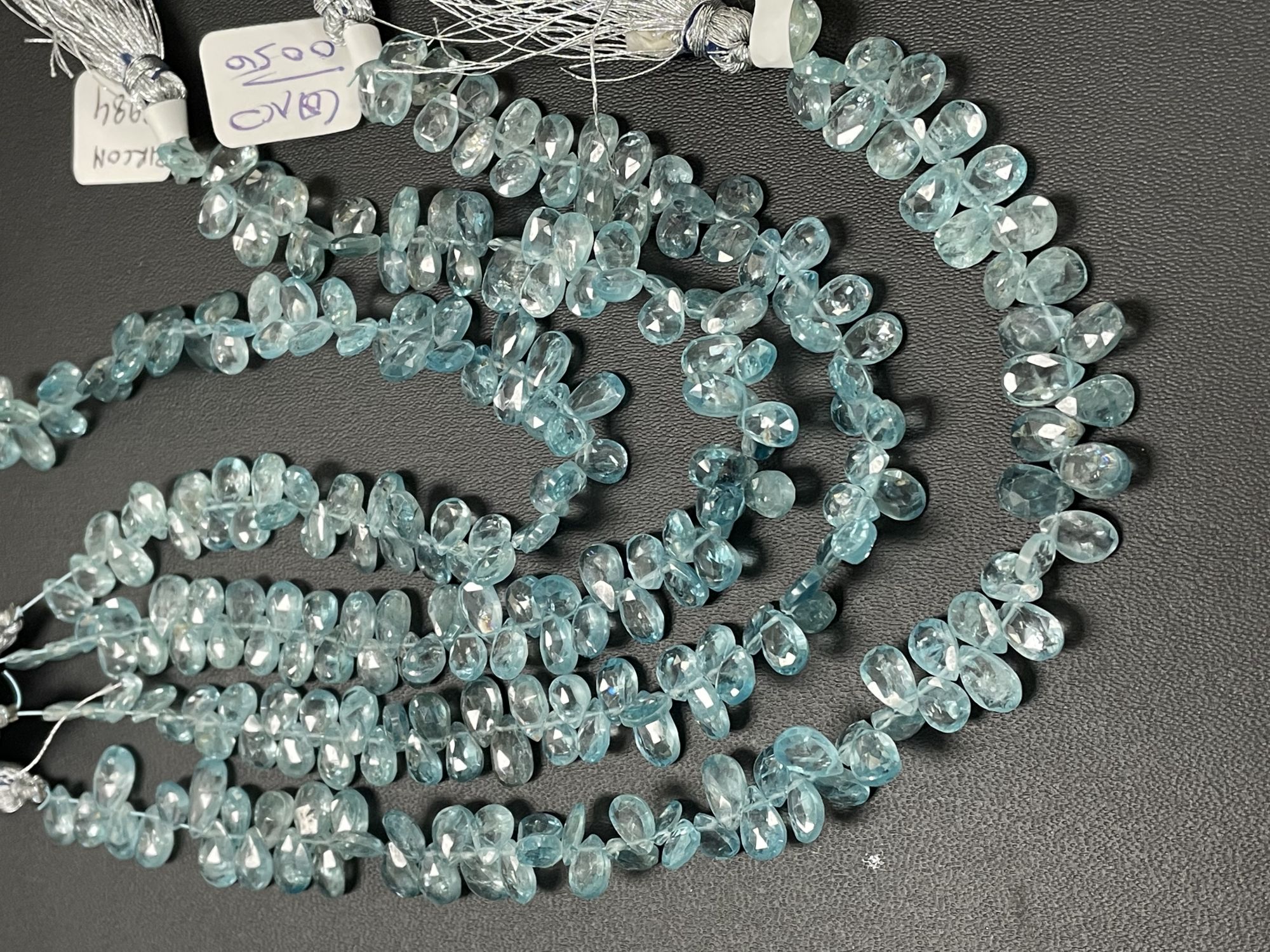 Blue Zircon Pear Faceted