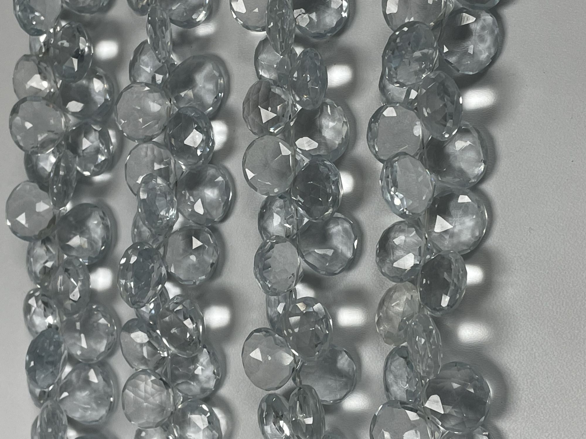 Aquamarine Hydro Quartz Heart Faceted