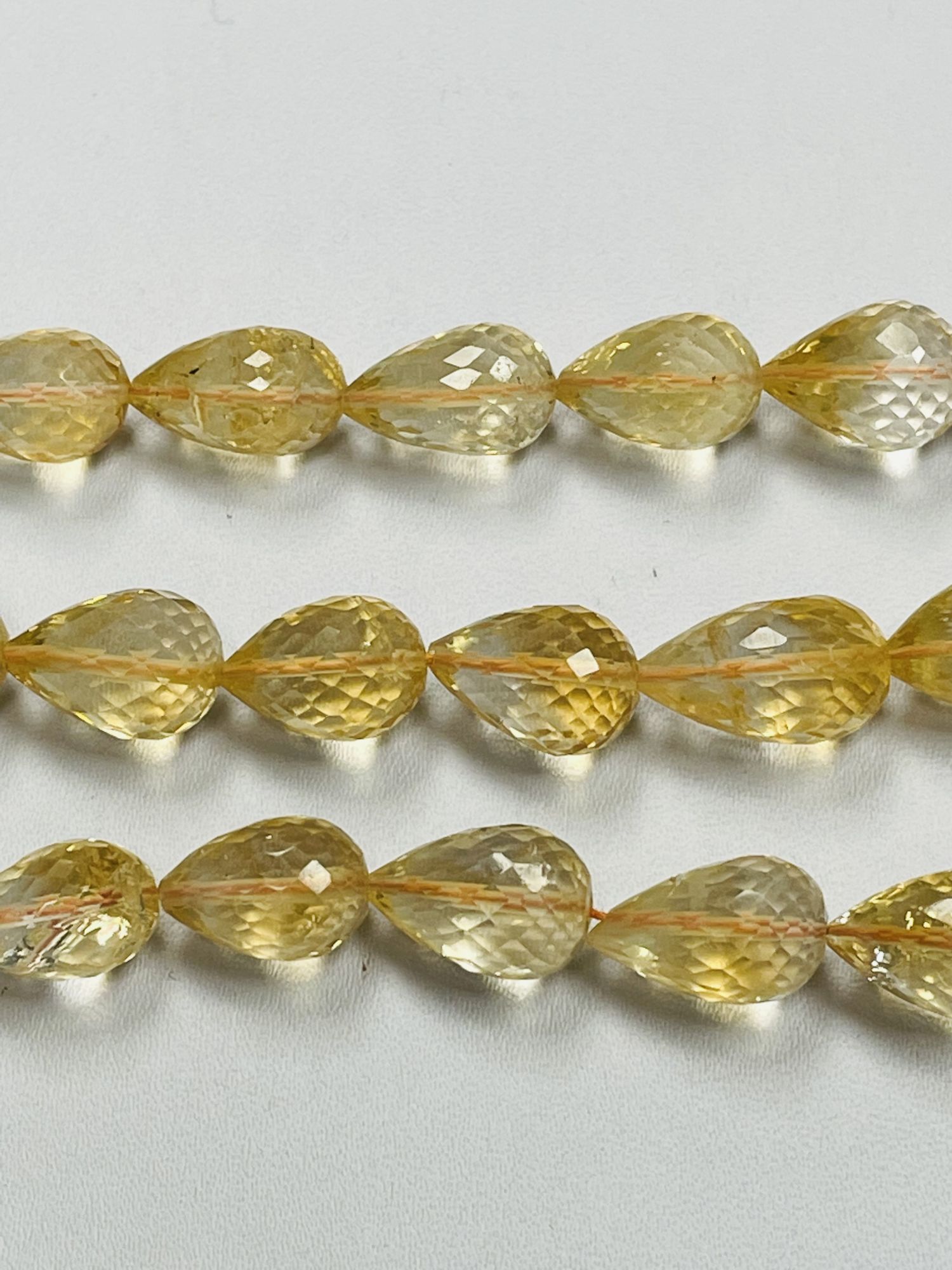 Citrine Drop Faceted