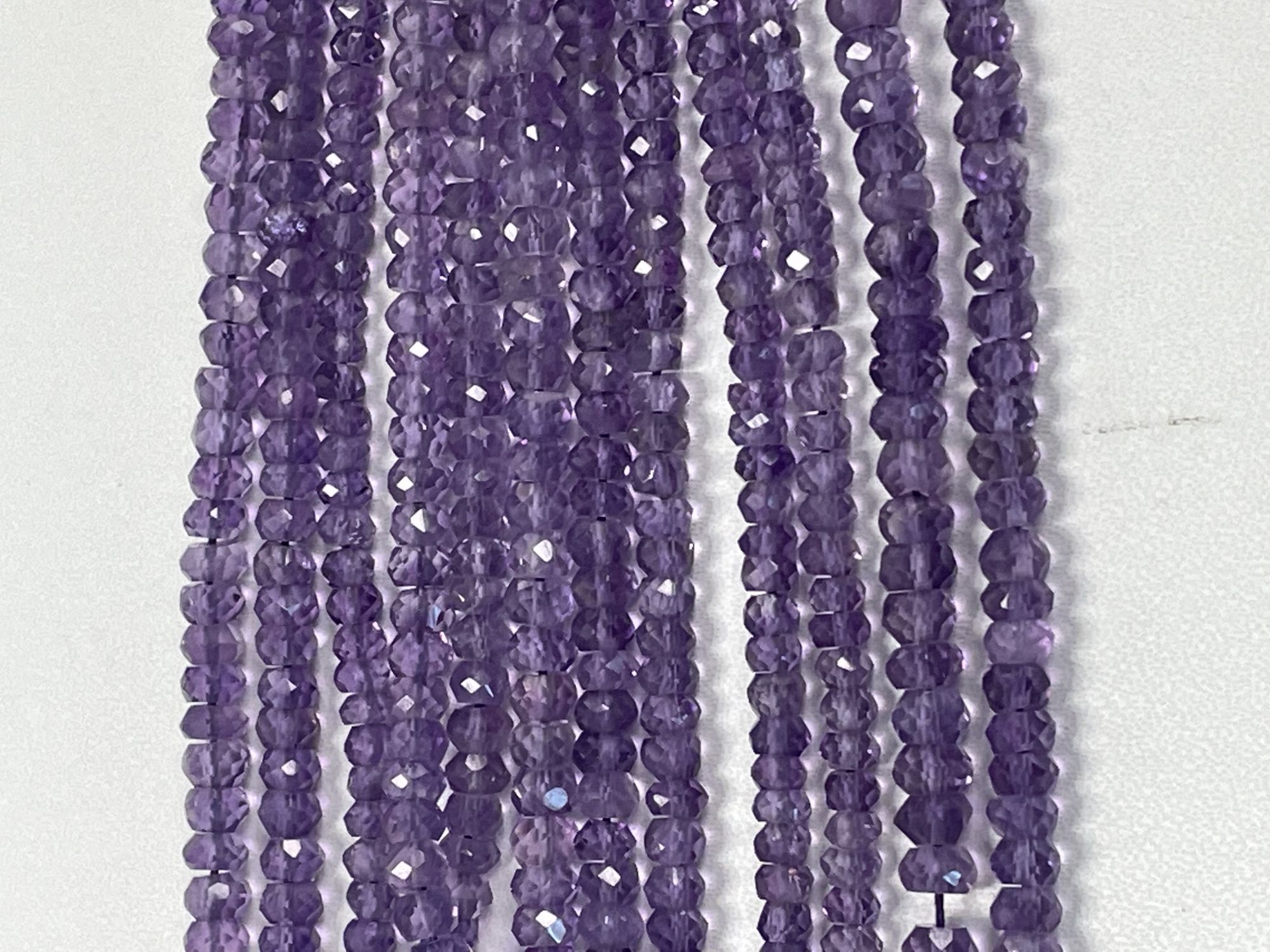 Purple Amethyst Rondelle Faceted