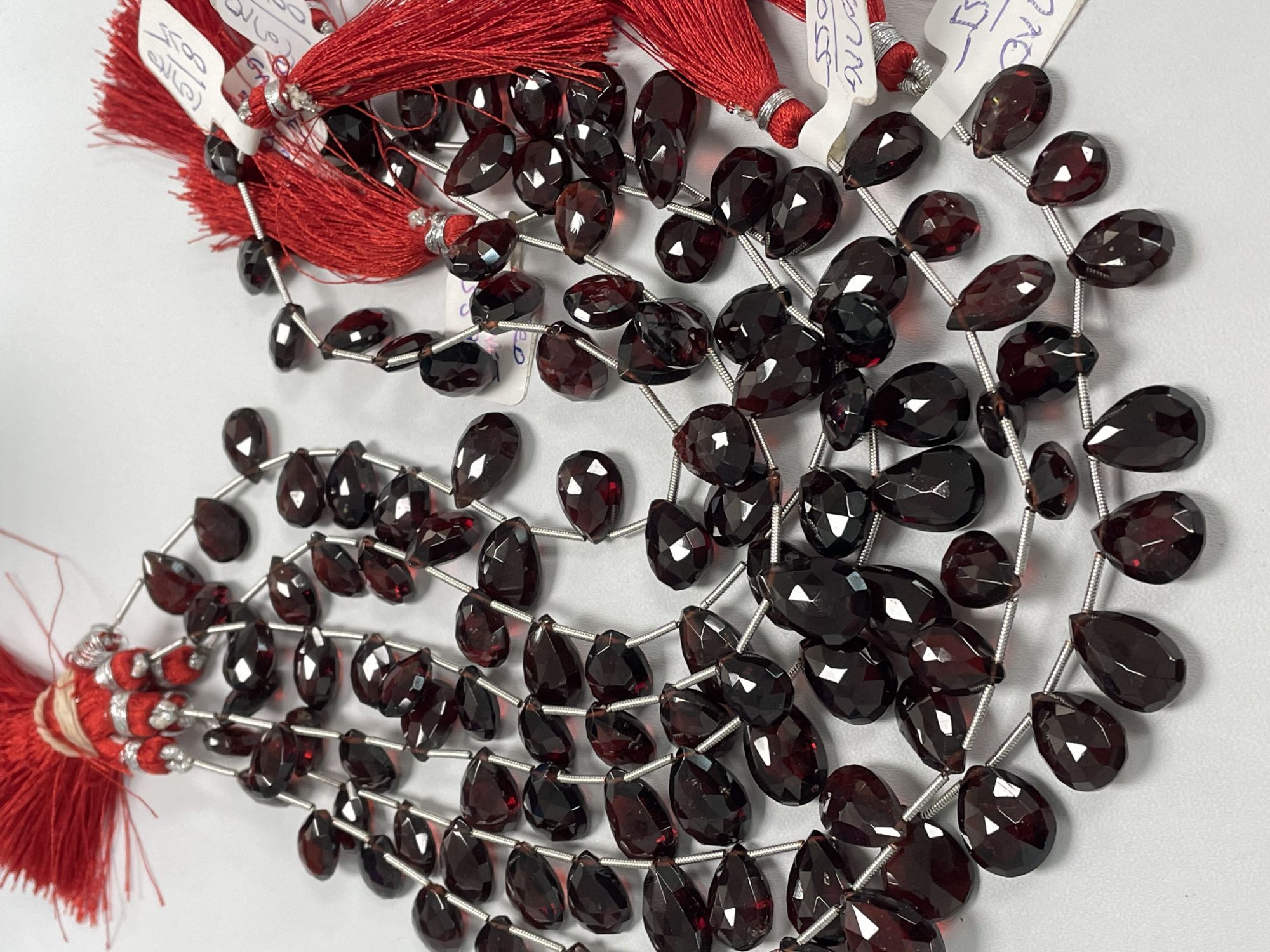 Red Garnet Pear Faceted