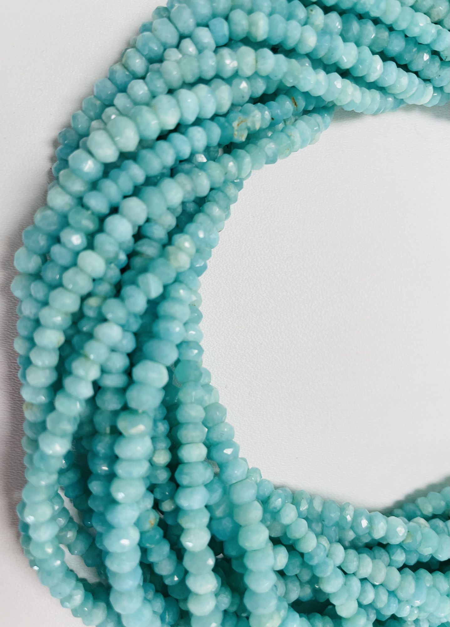 Amazonite Rondelle Faceted