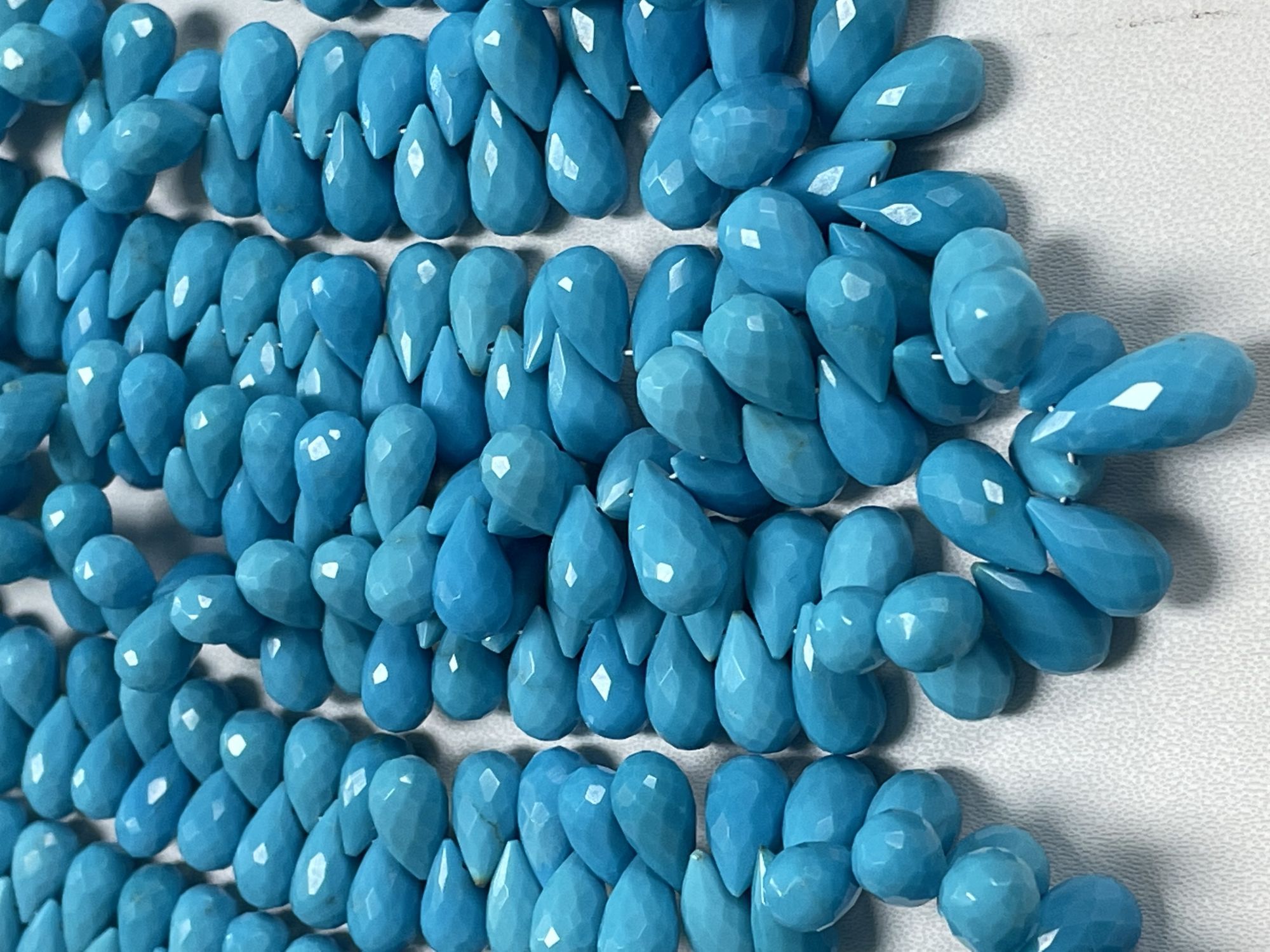 Turquoise Drop Faceted