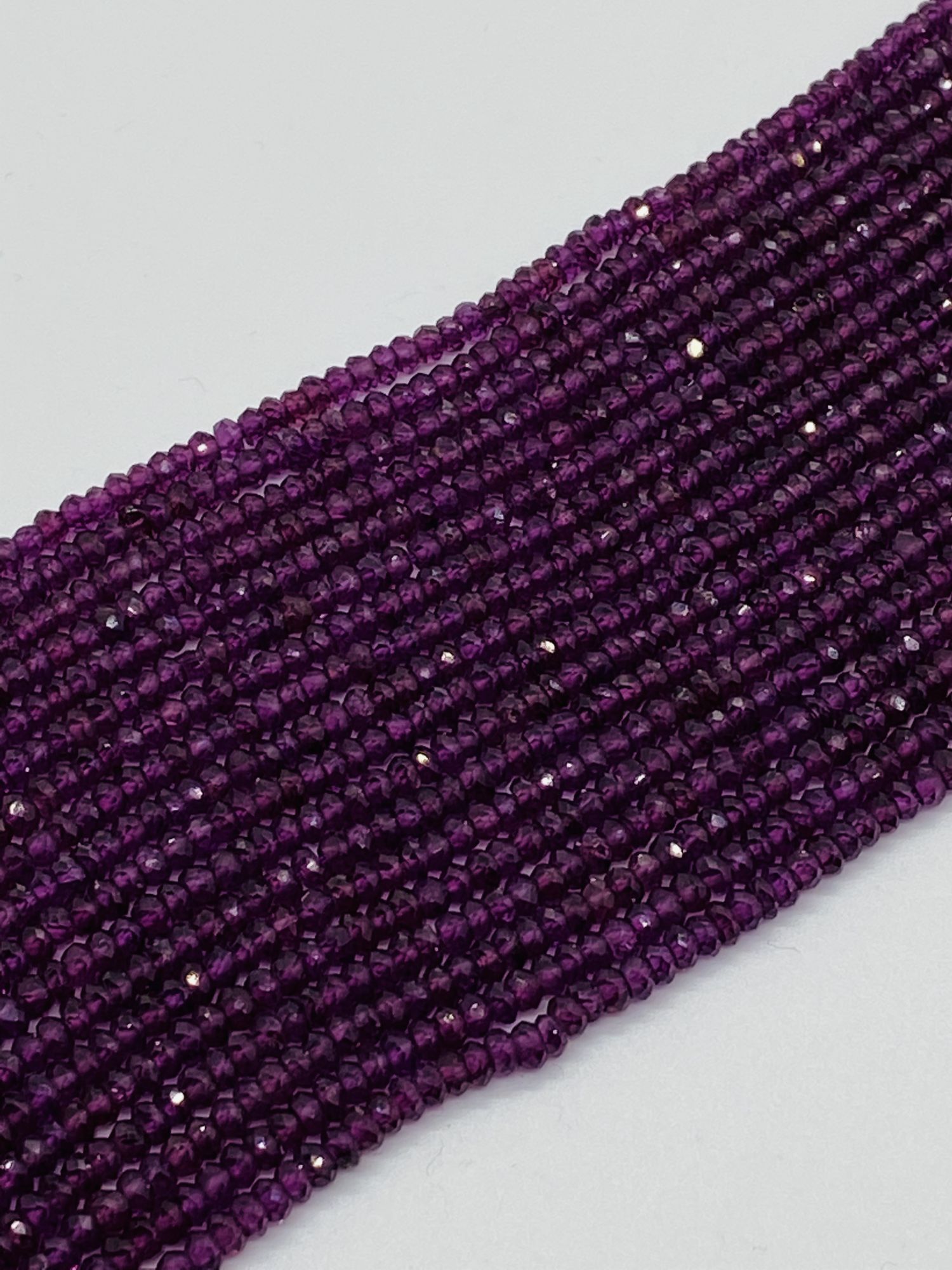 Purple Garnet Rondelle Faceted