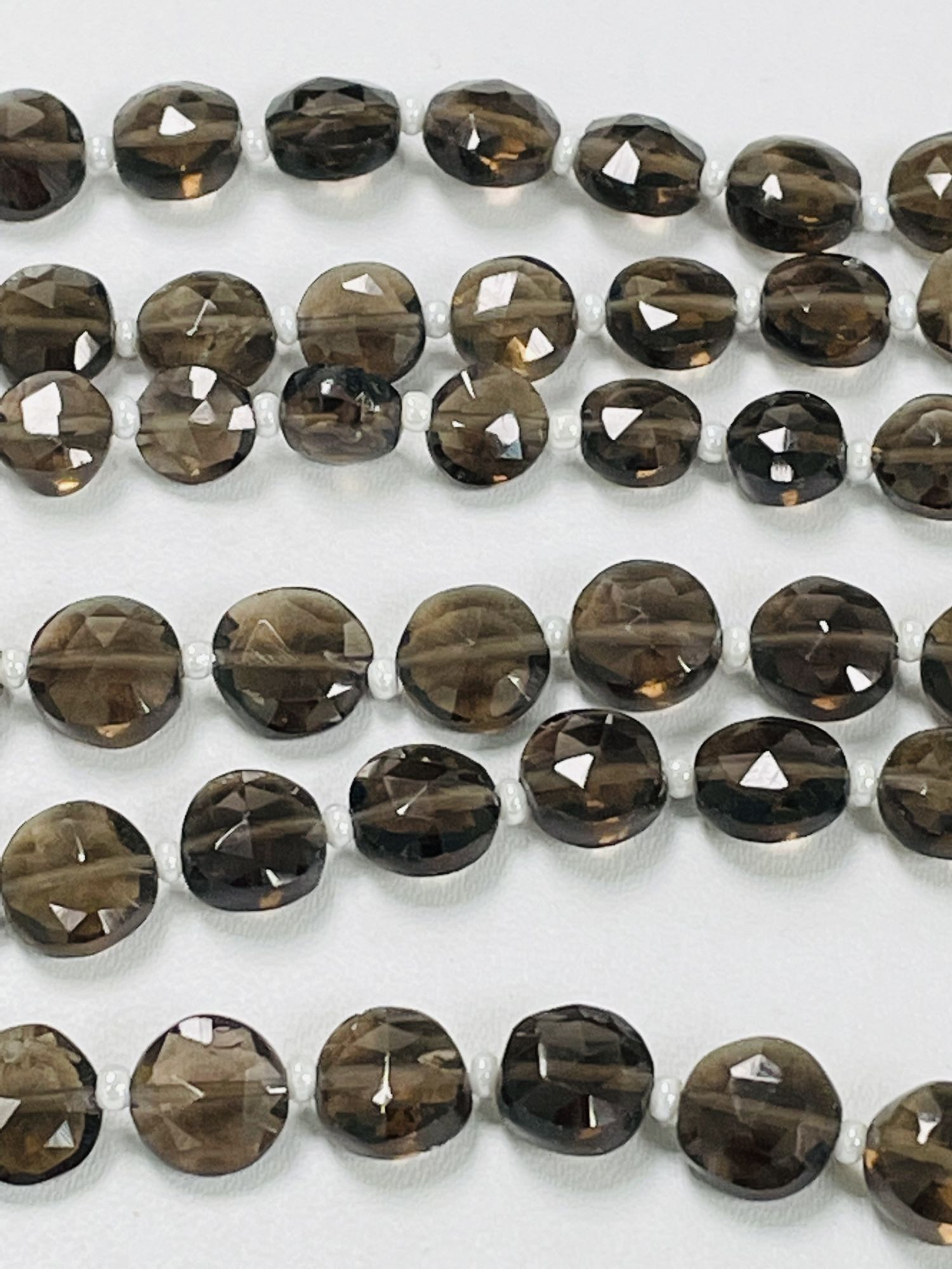 Smoky Quartz Coin Faceted