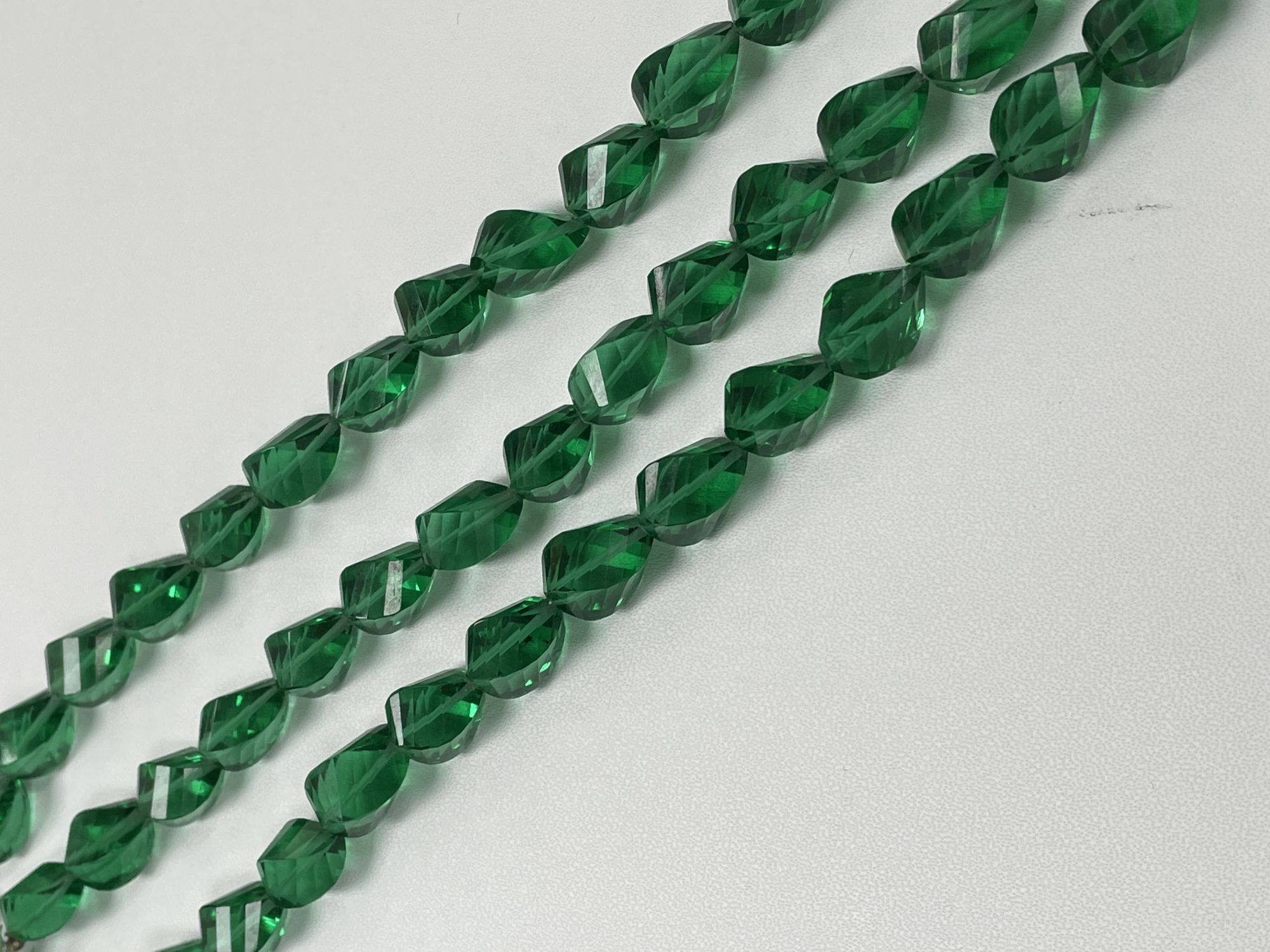 Green Hydro Quartz Twisted Drop