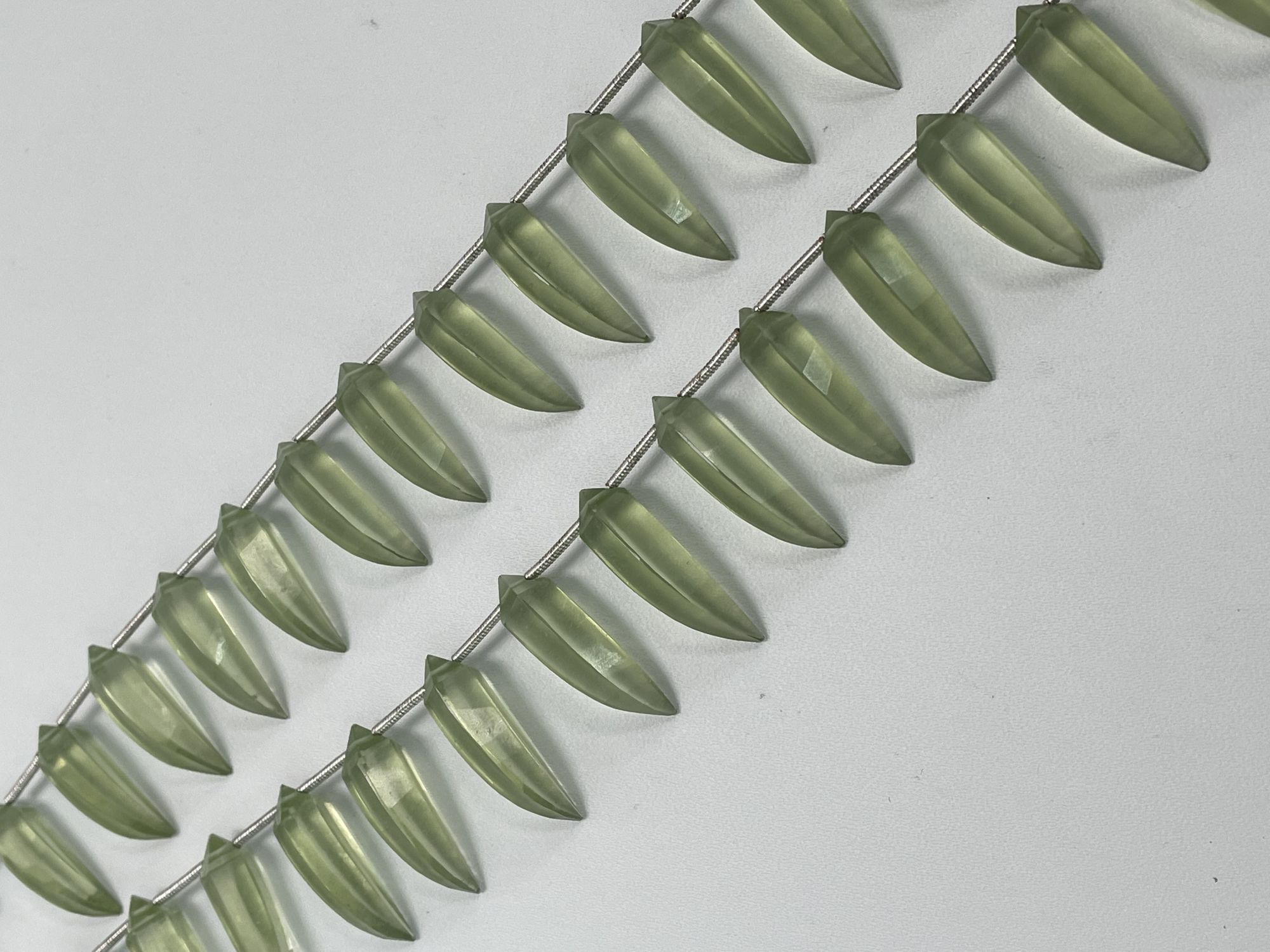 Leaf Green Hydro Quartz Okra Faceted