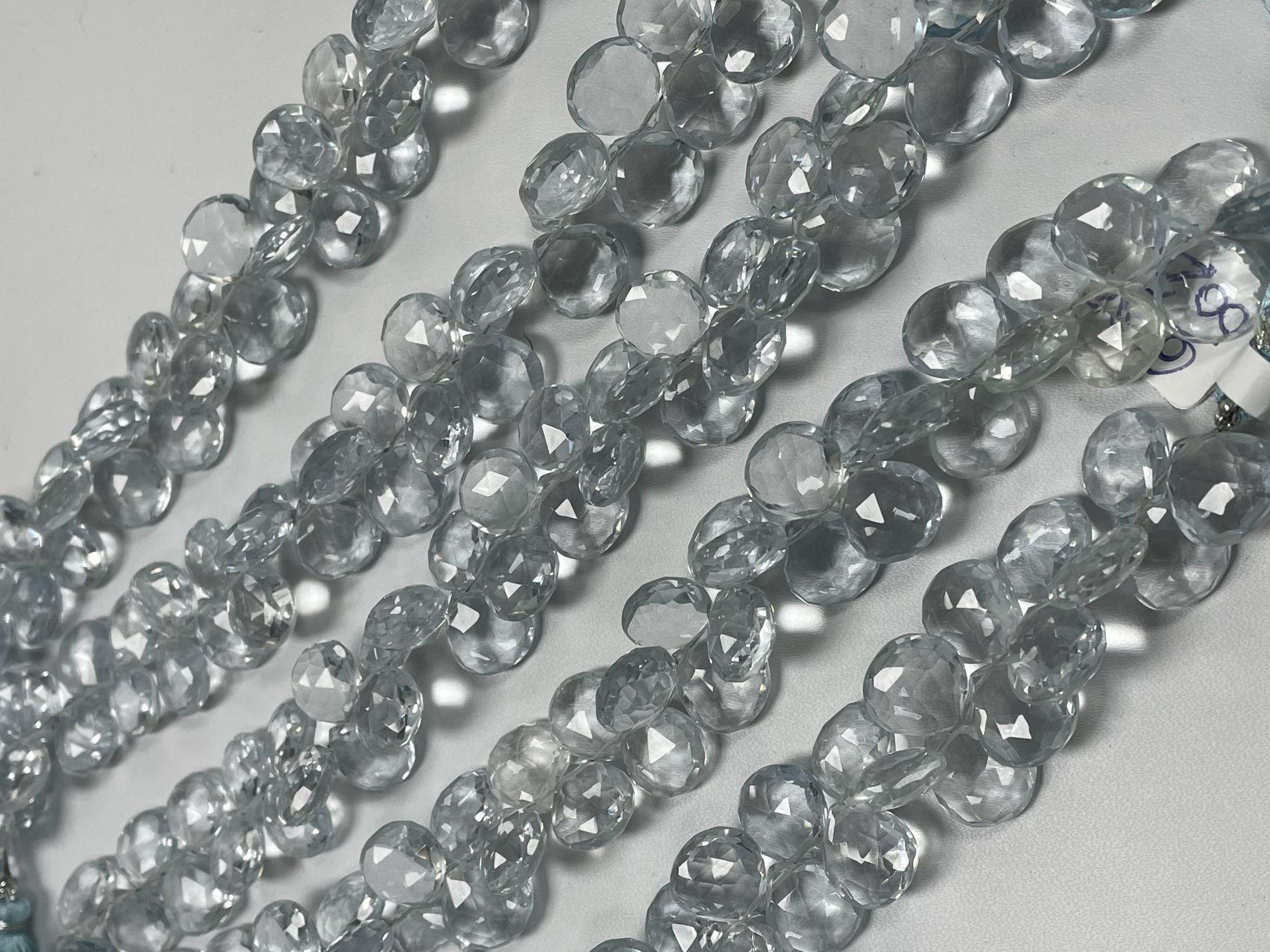 Aquamarine Hydro Quartz Heart Faceted