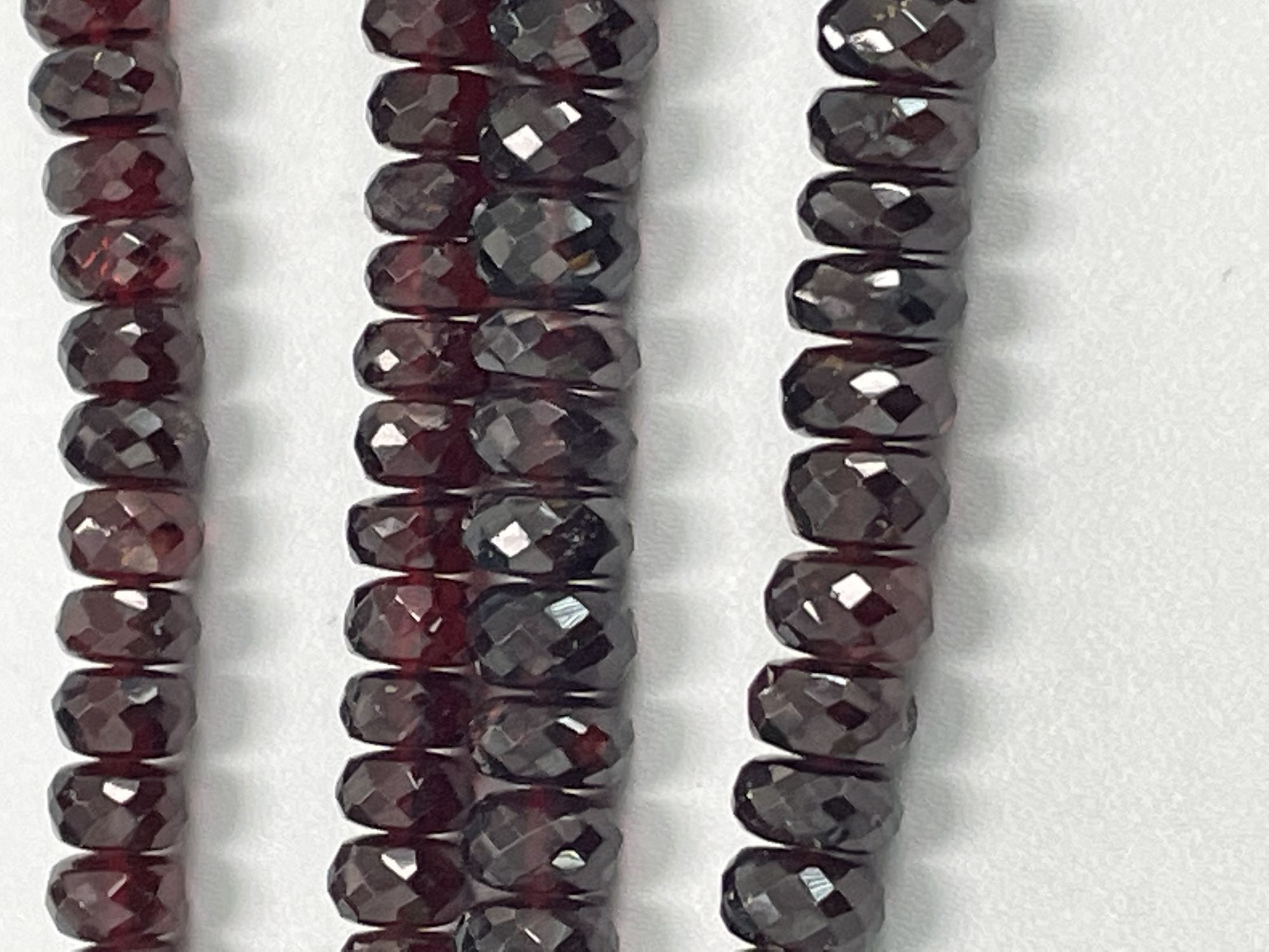 Red Garnet Rondelle Faceted