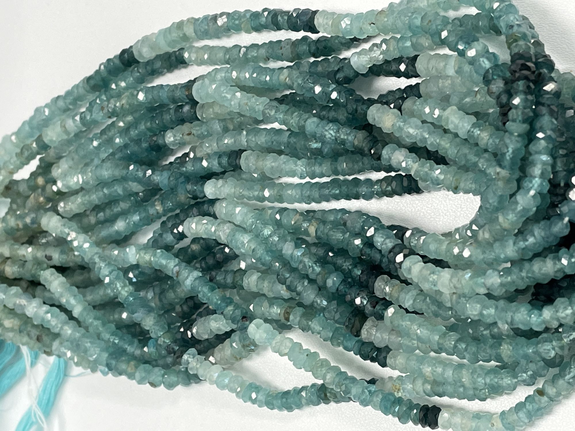 Grandidierite Rondelle Faceted