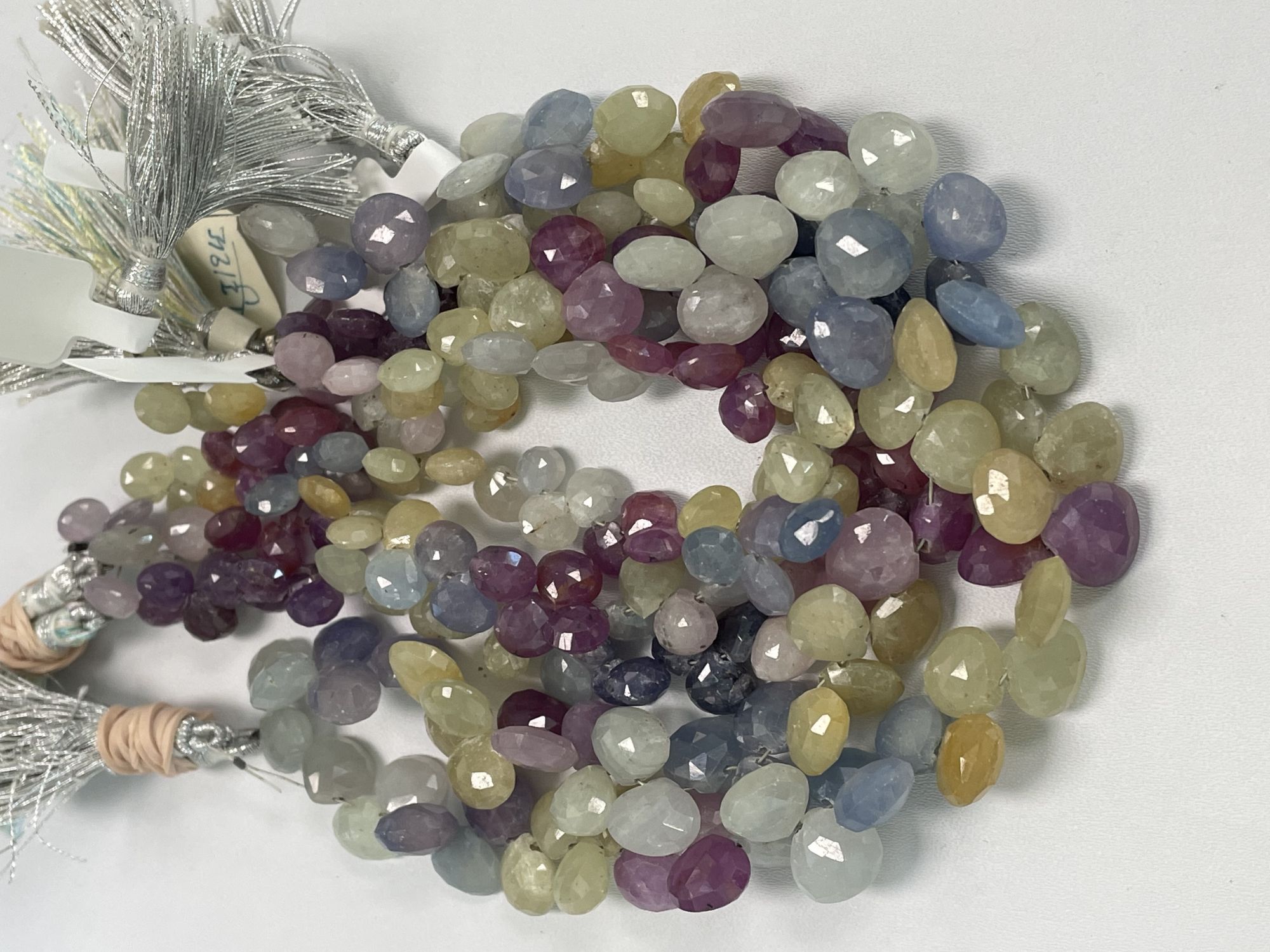 Multi Color Sapphire Heart Faceted