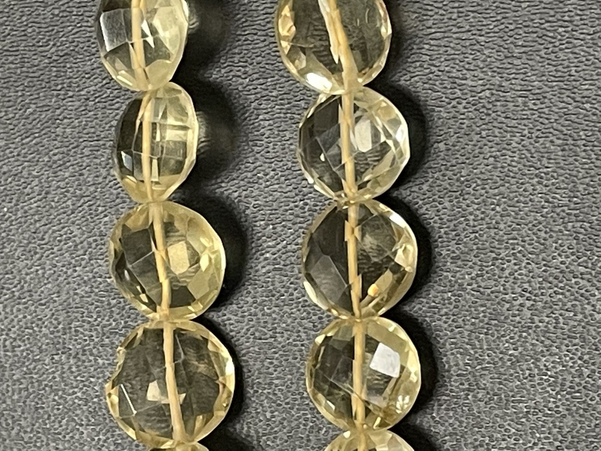 Beer Quartz Coin Faceted