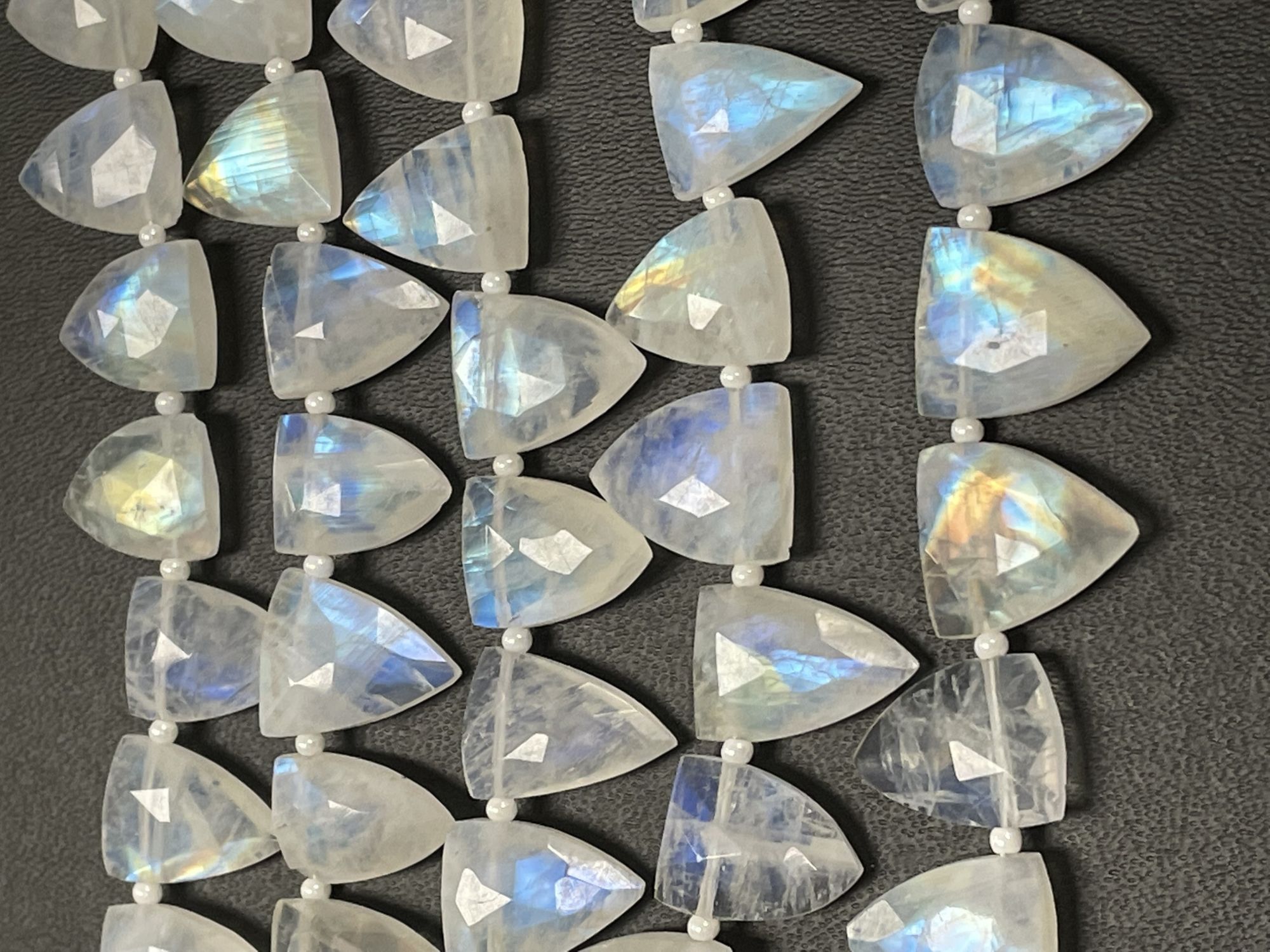 Rainbow Moonstone Arrowhead Faceted