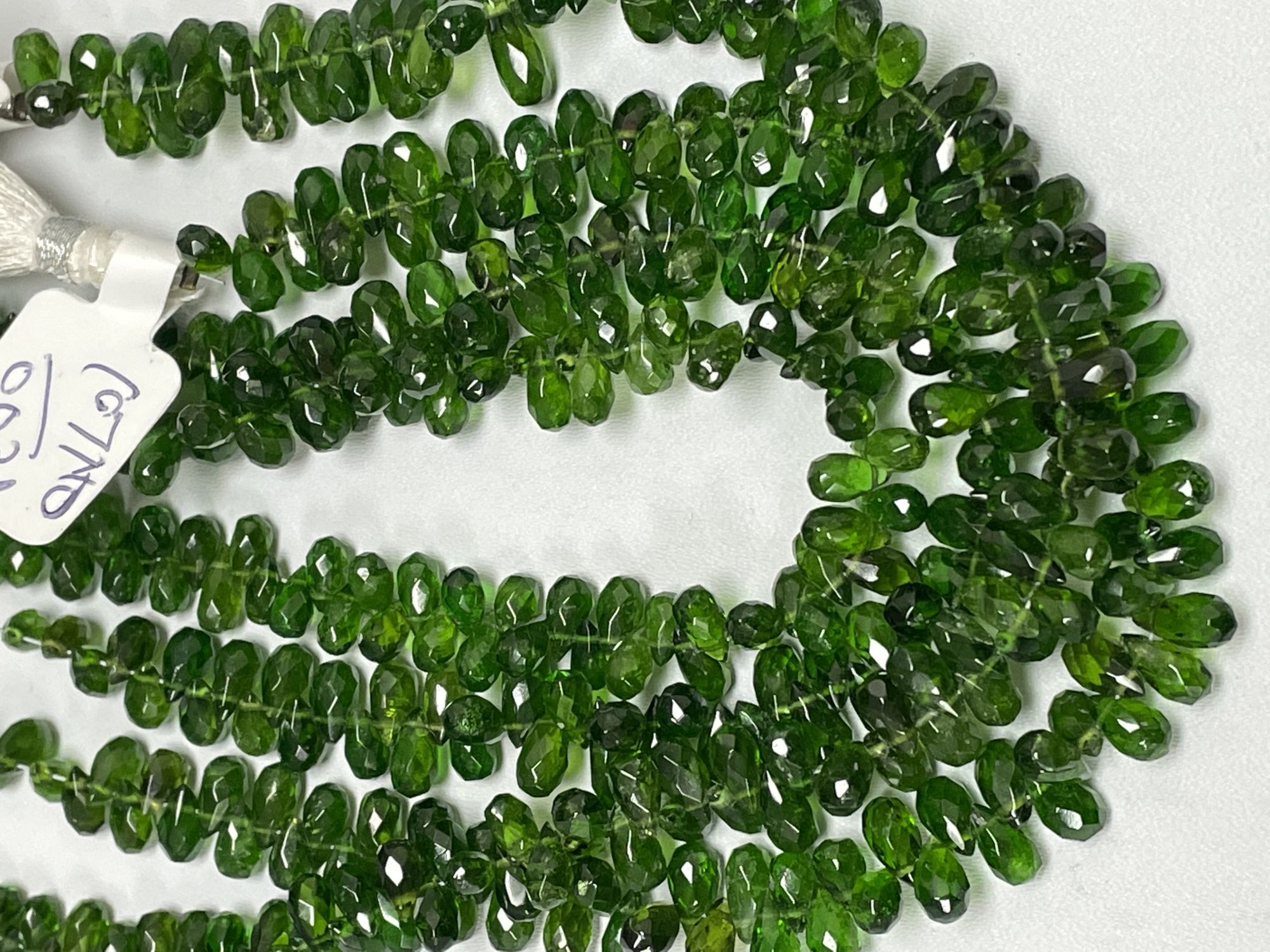 Chrome Diopside Drop Faceted