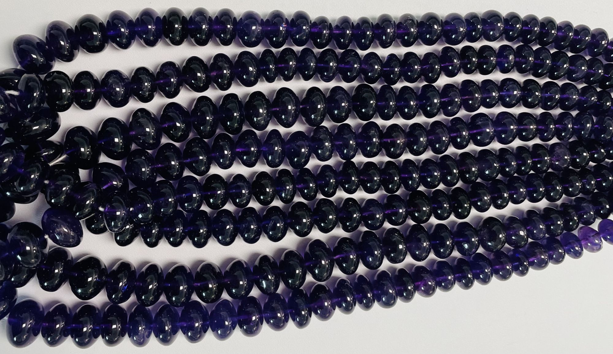 Purple Amethyst Rondelle Smooth
