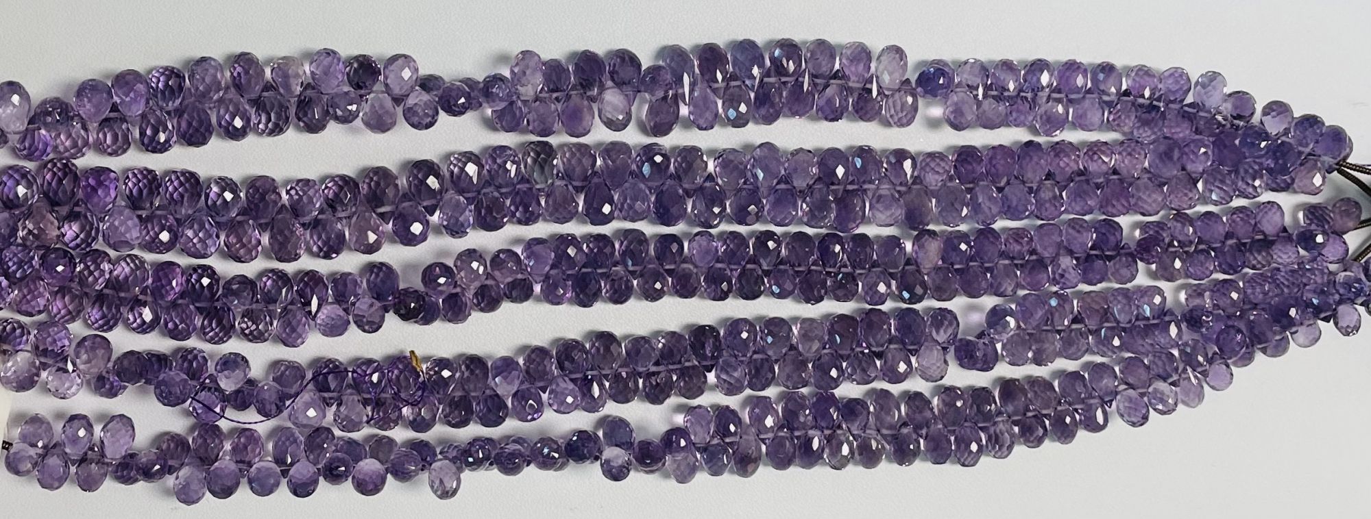 Purple Amethyst Drop Faceted