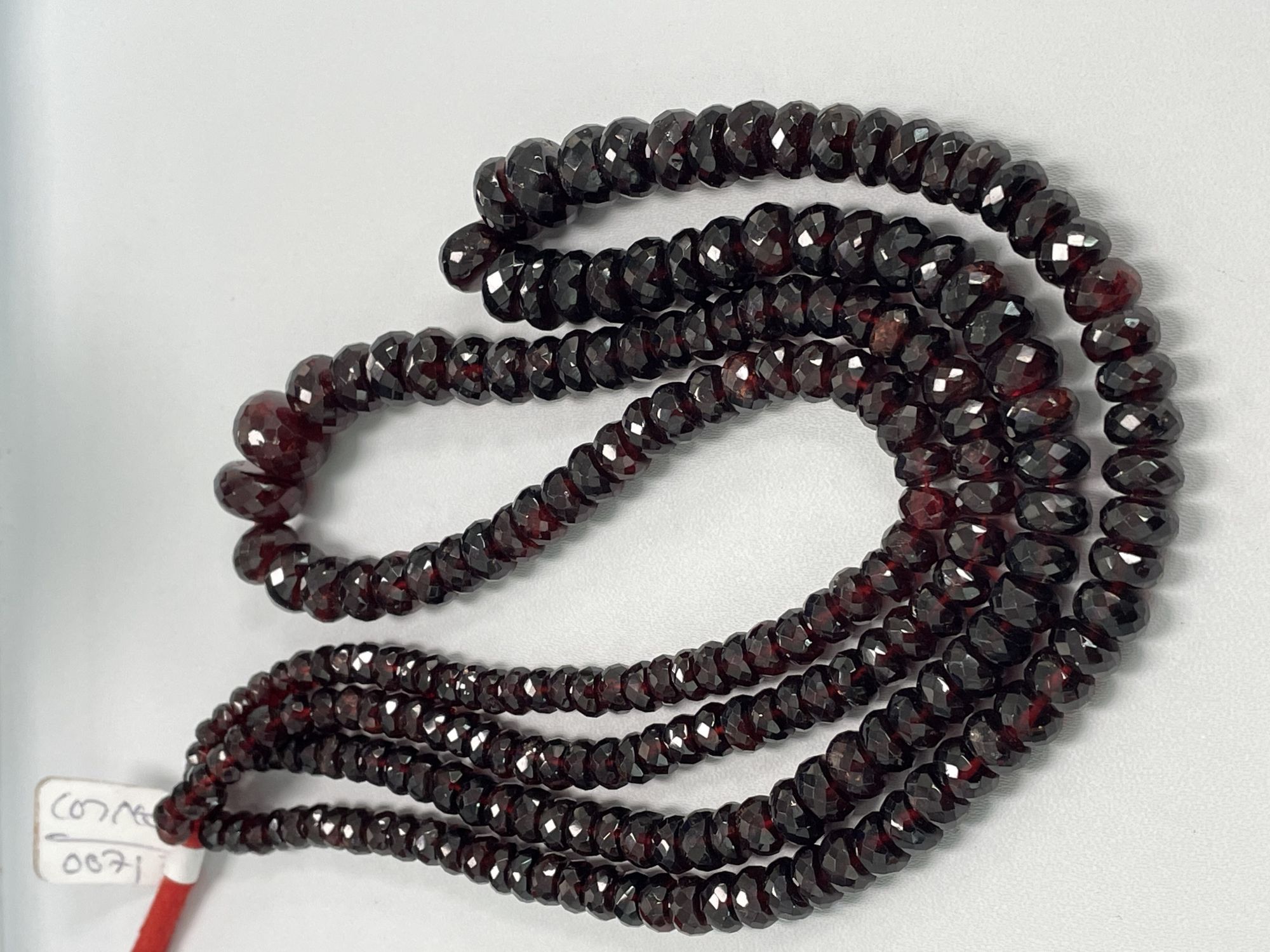 Red Garnet Rondelle Faceted