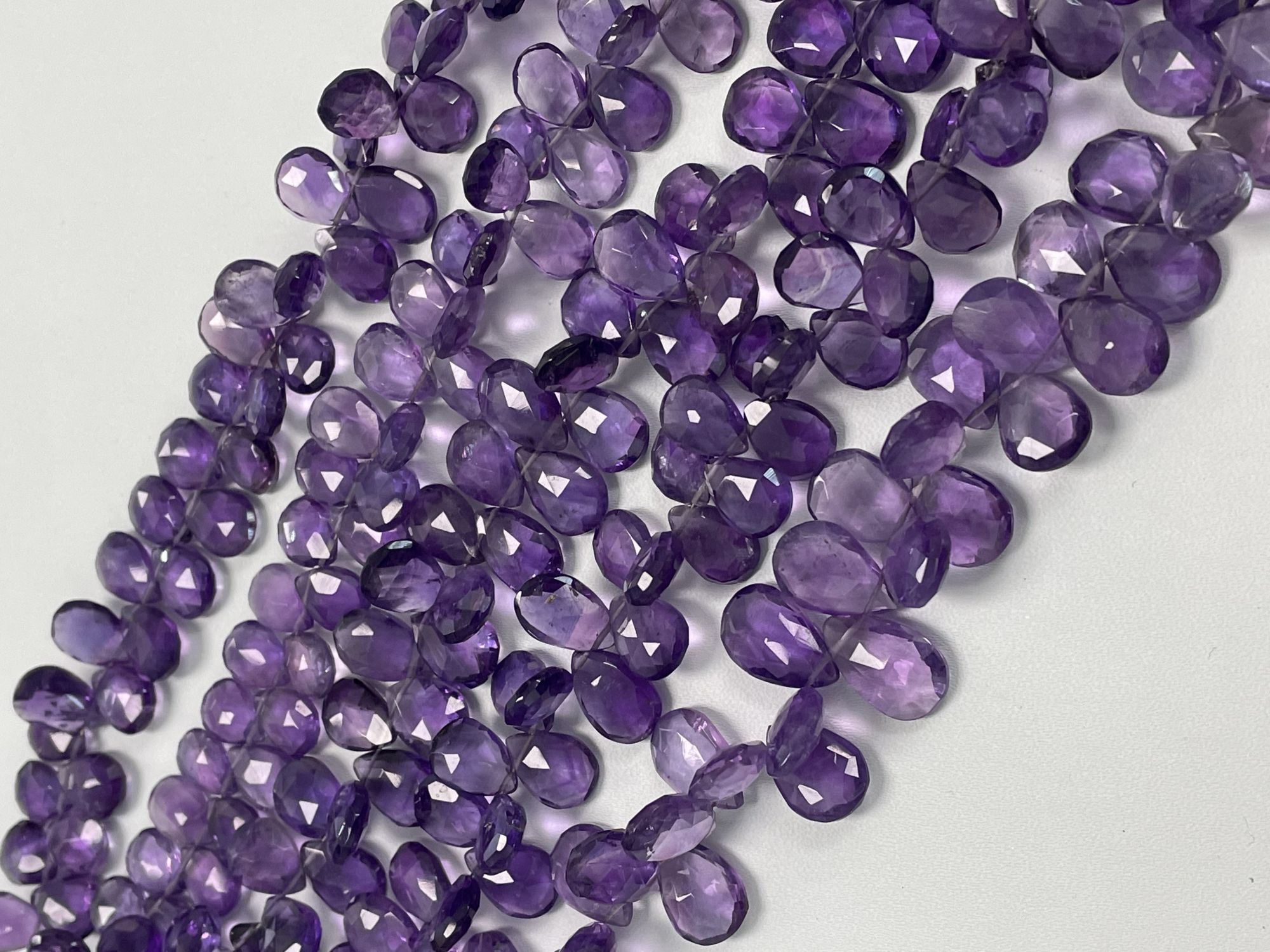 Purple Amethyst Pear Faceted