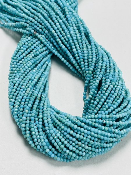 Arizona Turquoise Rondelle Faceted