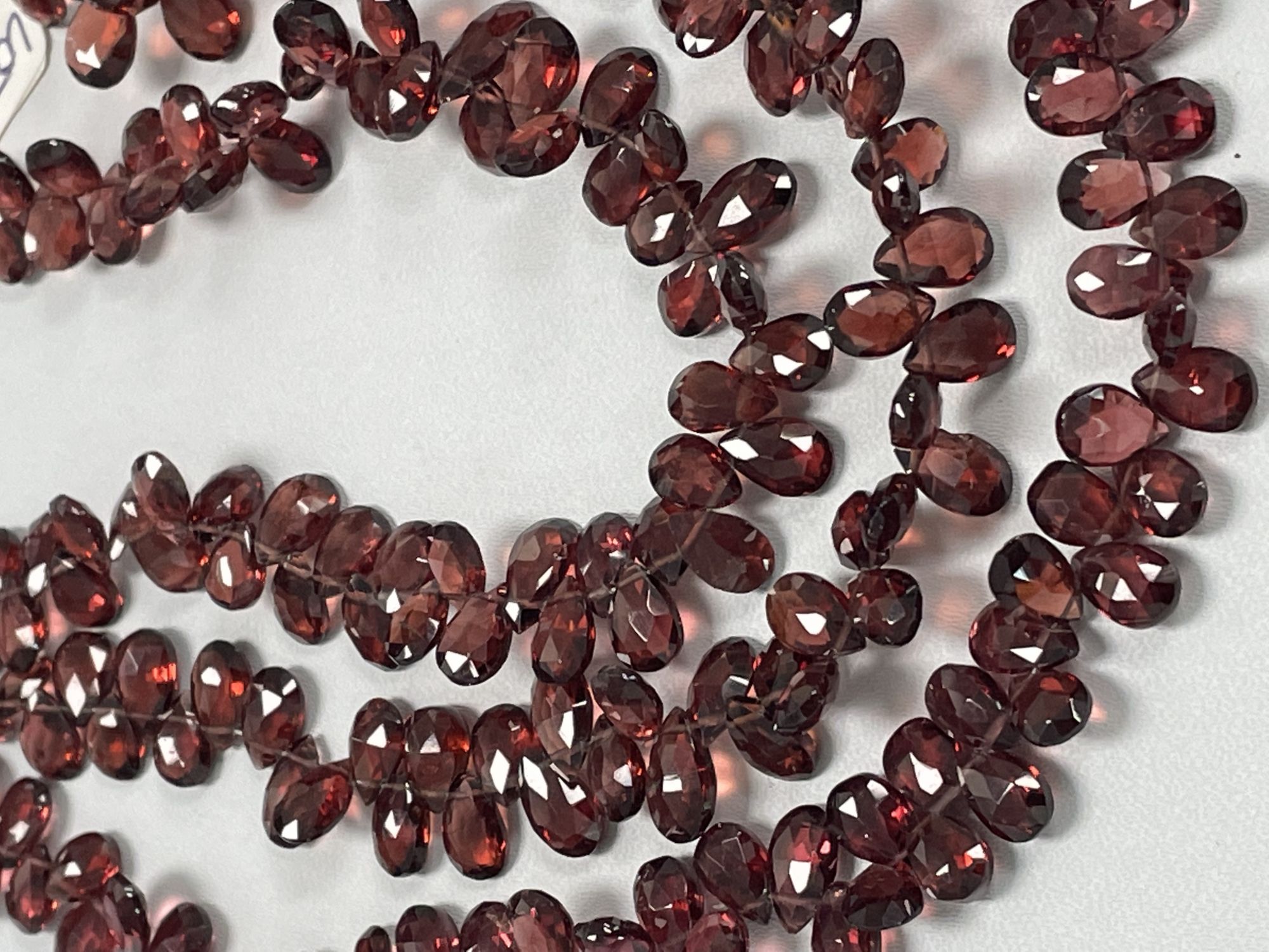 Red Garnet Pear Faceted