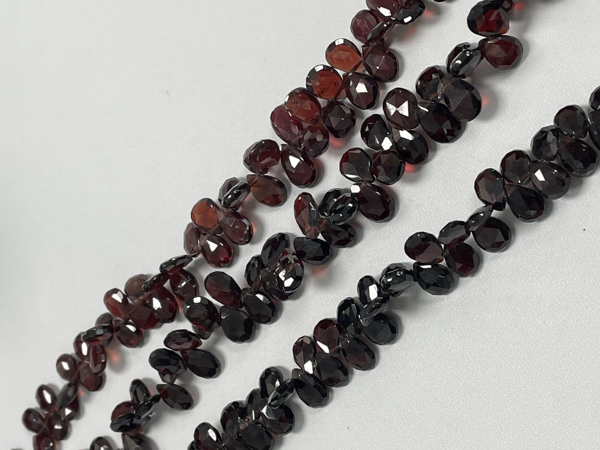 Red Garnet Pear Faceted