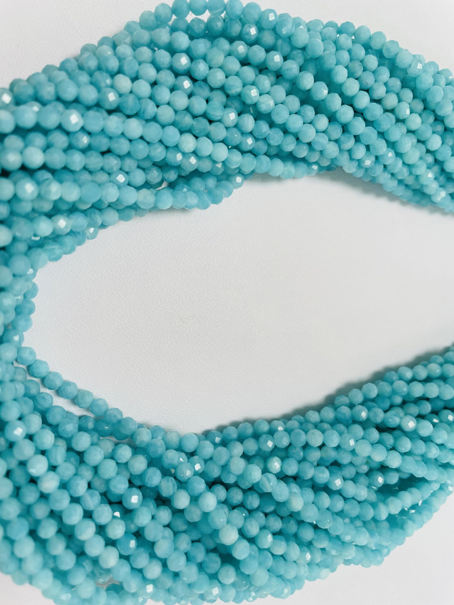 Amazonite Rondelle Faceted