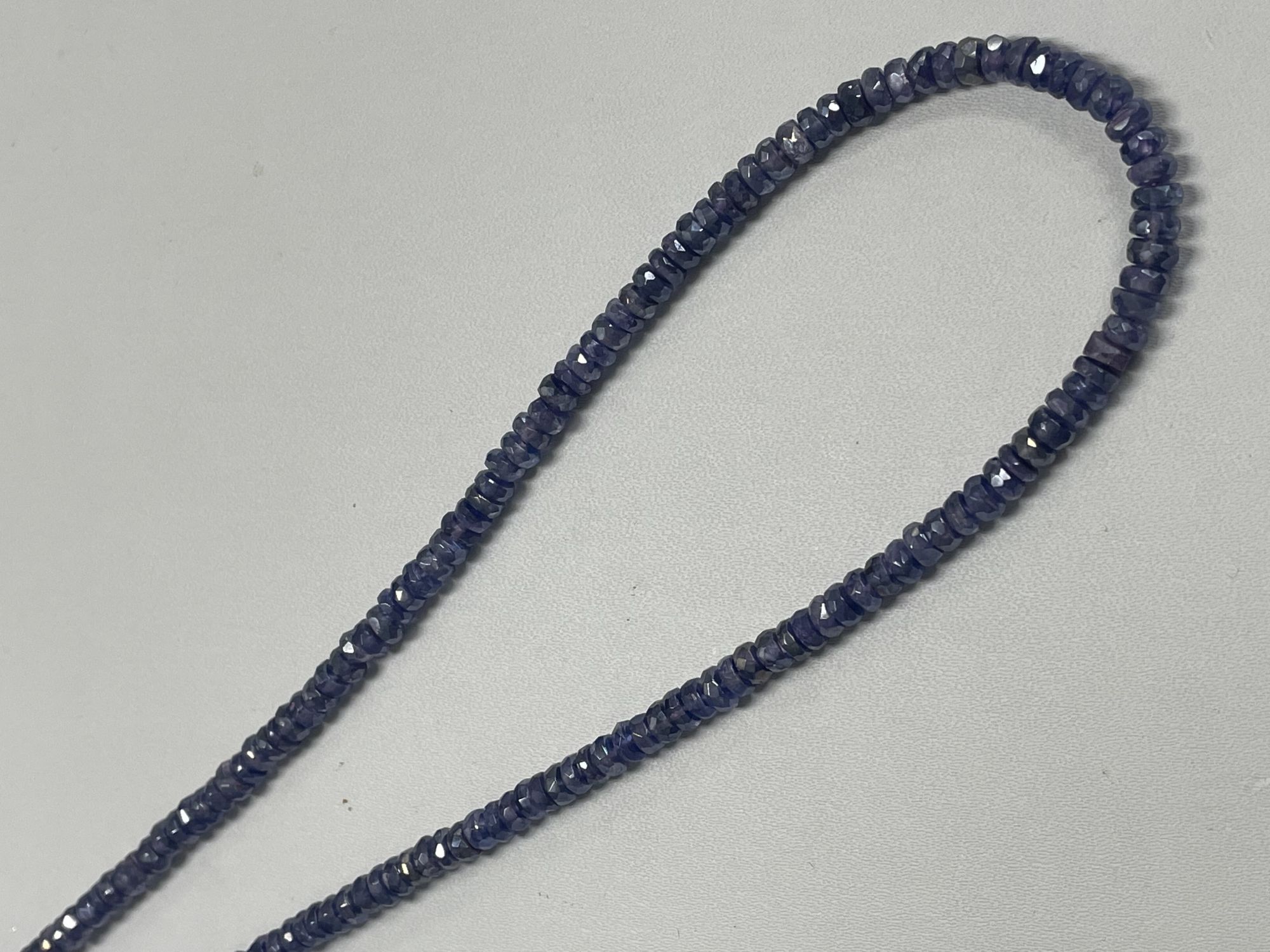 Kyanite Rondelle Faceted Coated