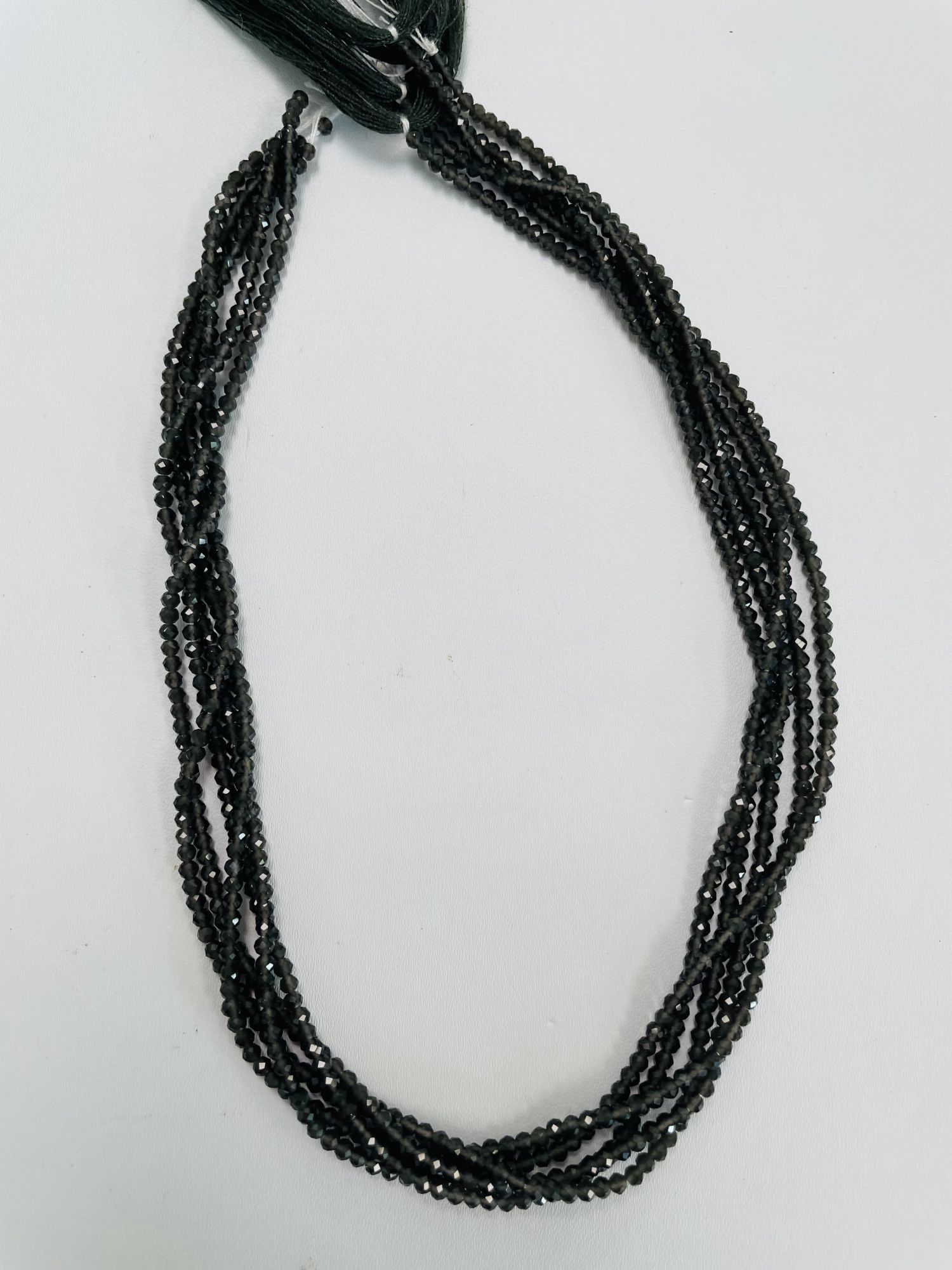 Grey Moonstone Rondelle Faceted