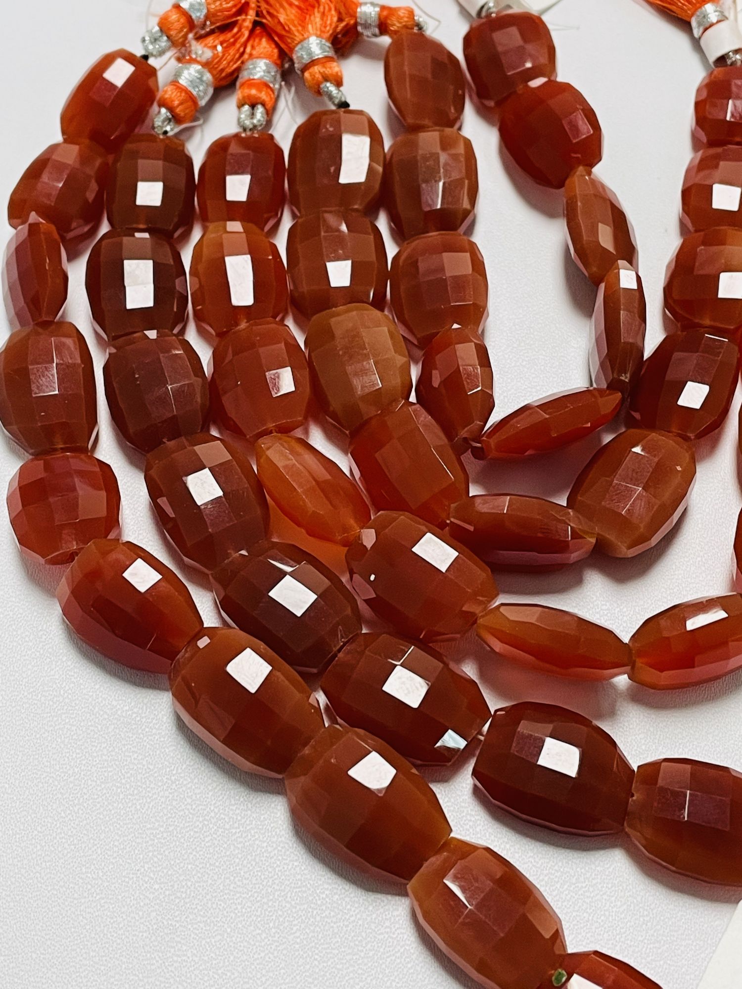 Carnelian Step Cut Oval Faceted