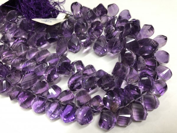 Amethyst Twisted Drops Faceted