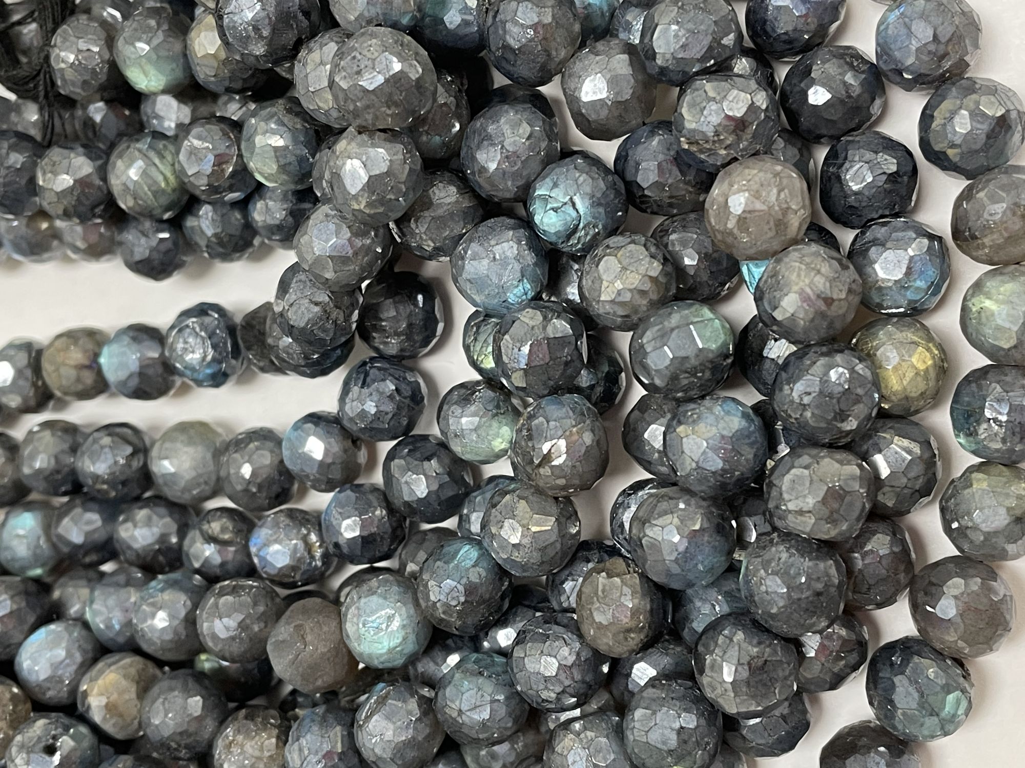 Coated Labradorite Round Faceted
