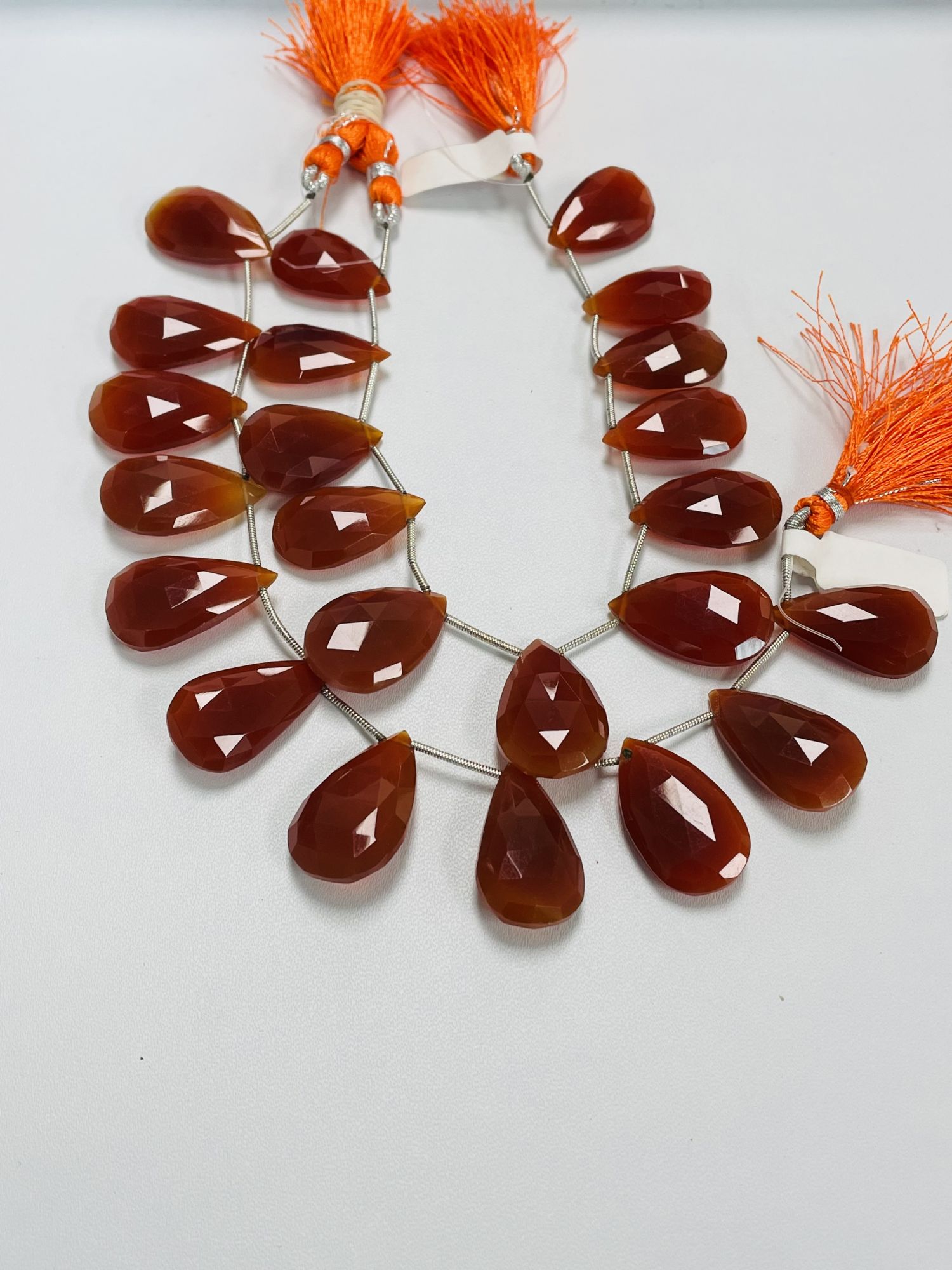 Carnelian Pear Faceted