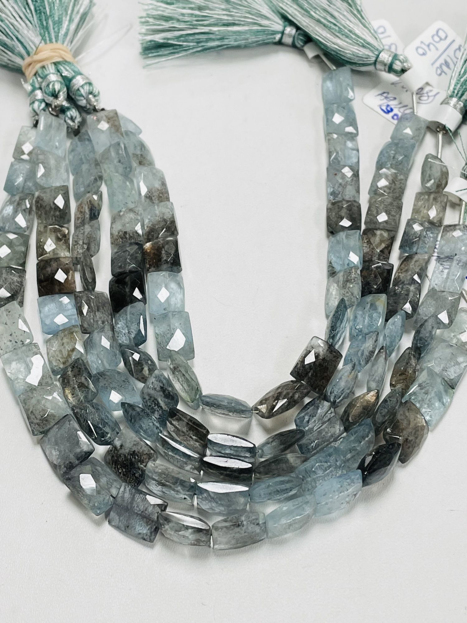 Copper Aquamarine Rectangle Faceted