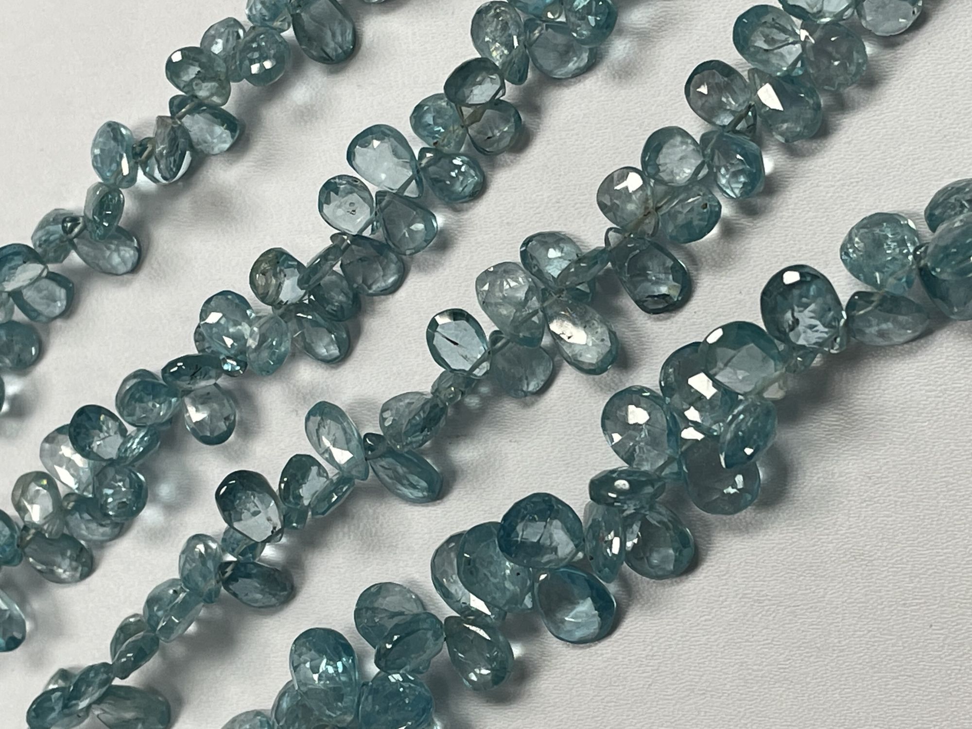 Blue Zircon Pear Faceted