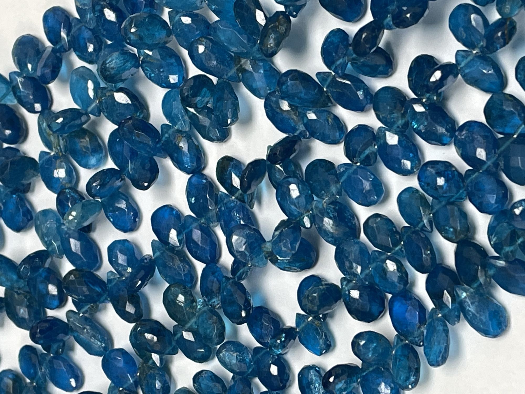 Blue Apatite Pear Faceted