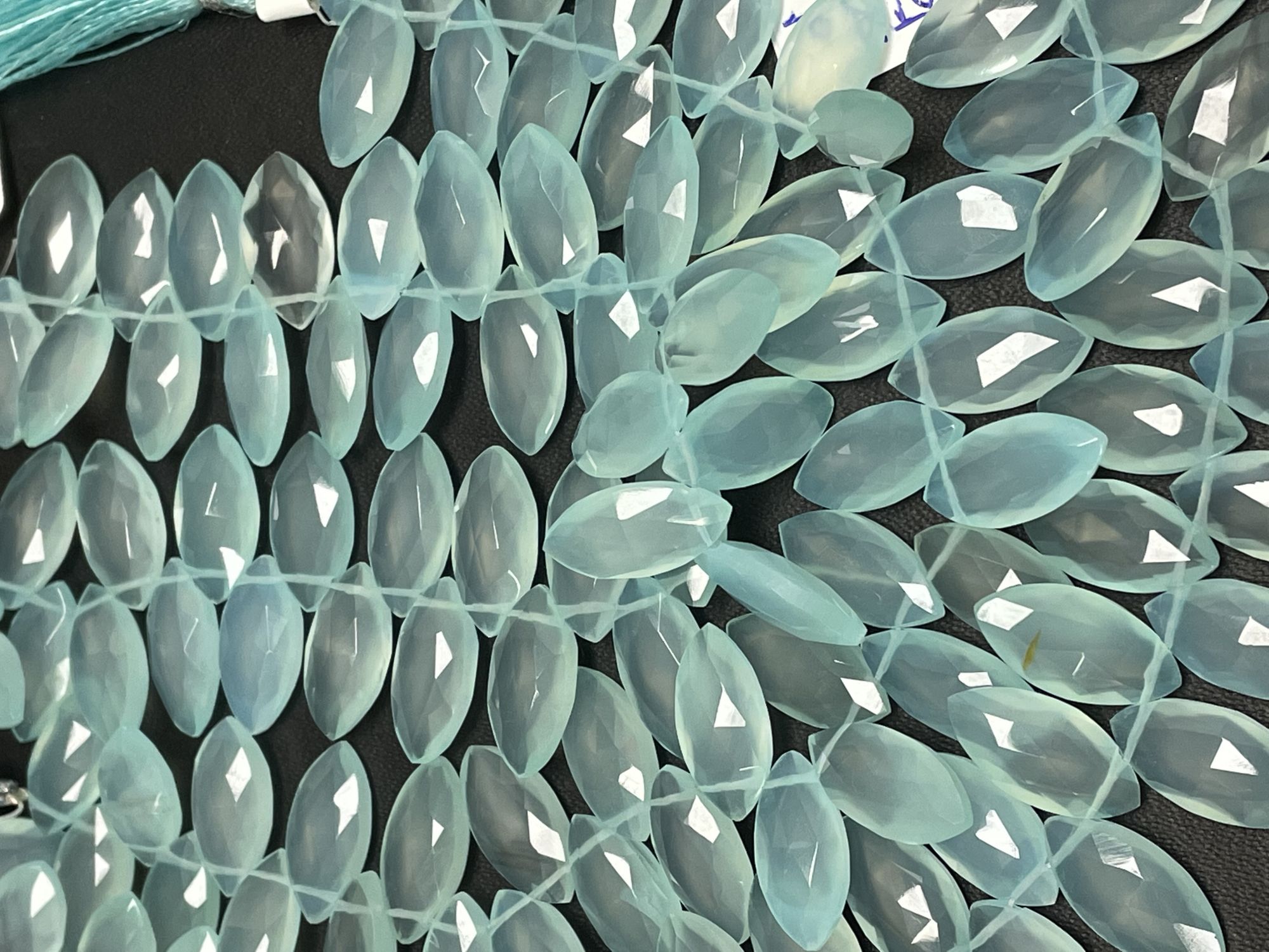 Aqua Chalcedony Marquise Faceted