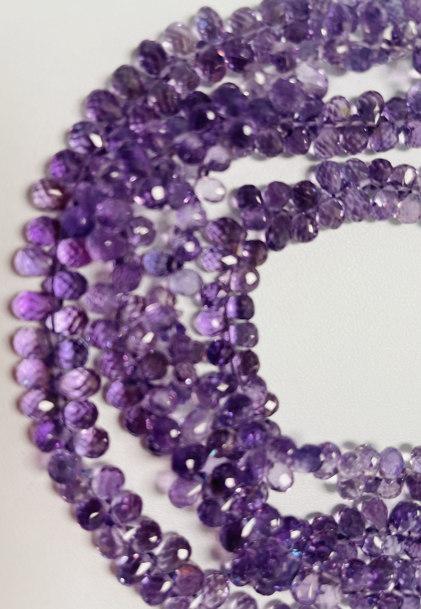 Purple Amethyst Drop Faceted