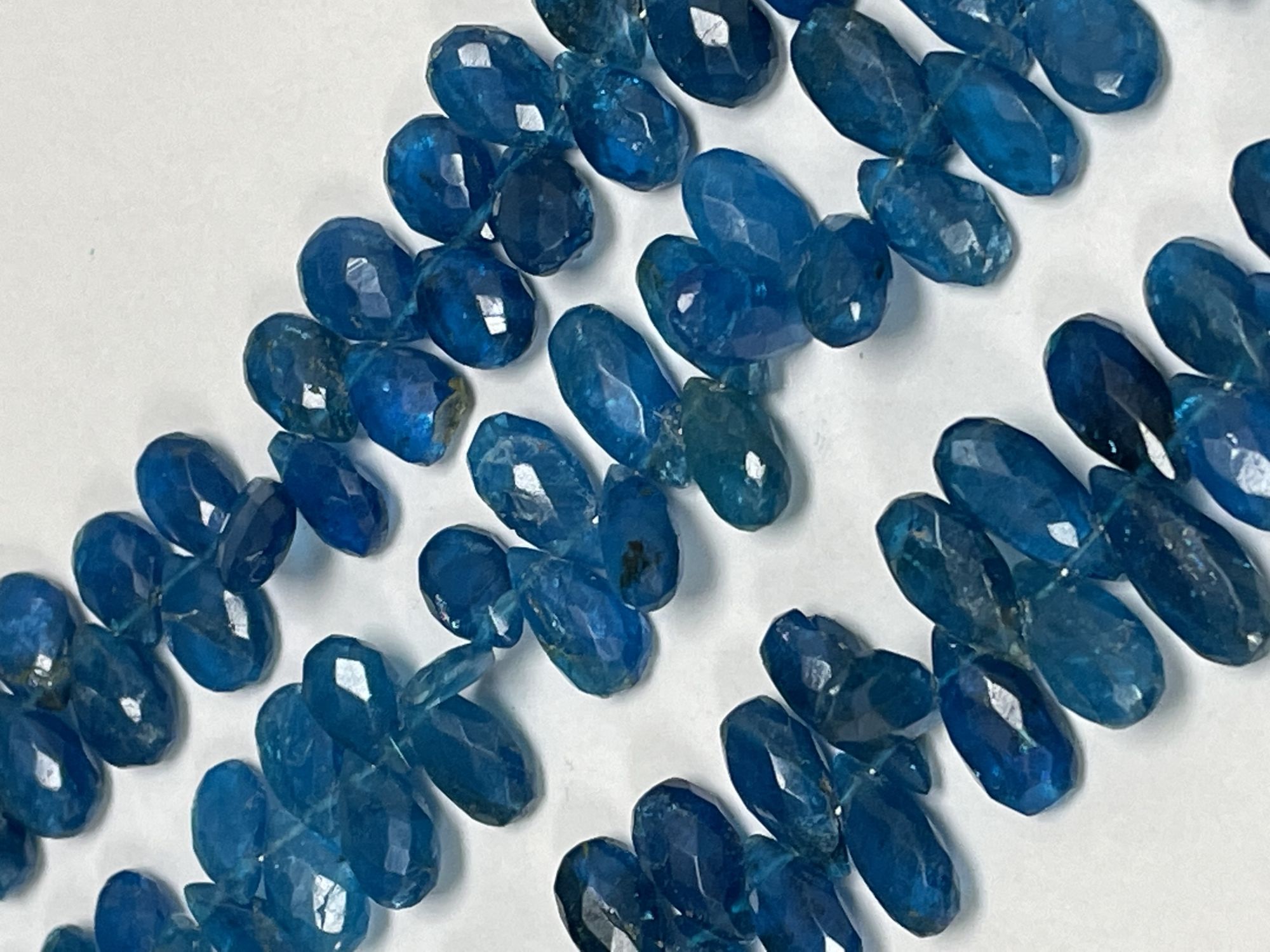 Blue Apatite Pear Faceted