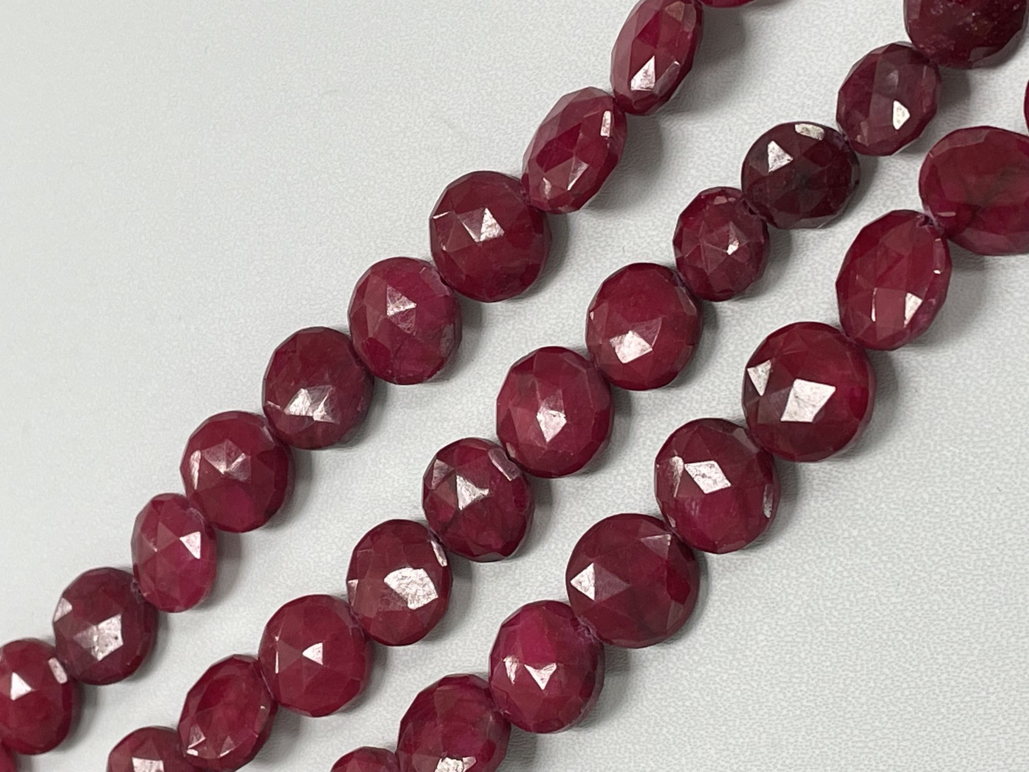 Dyed Ruby Coin Faceted