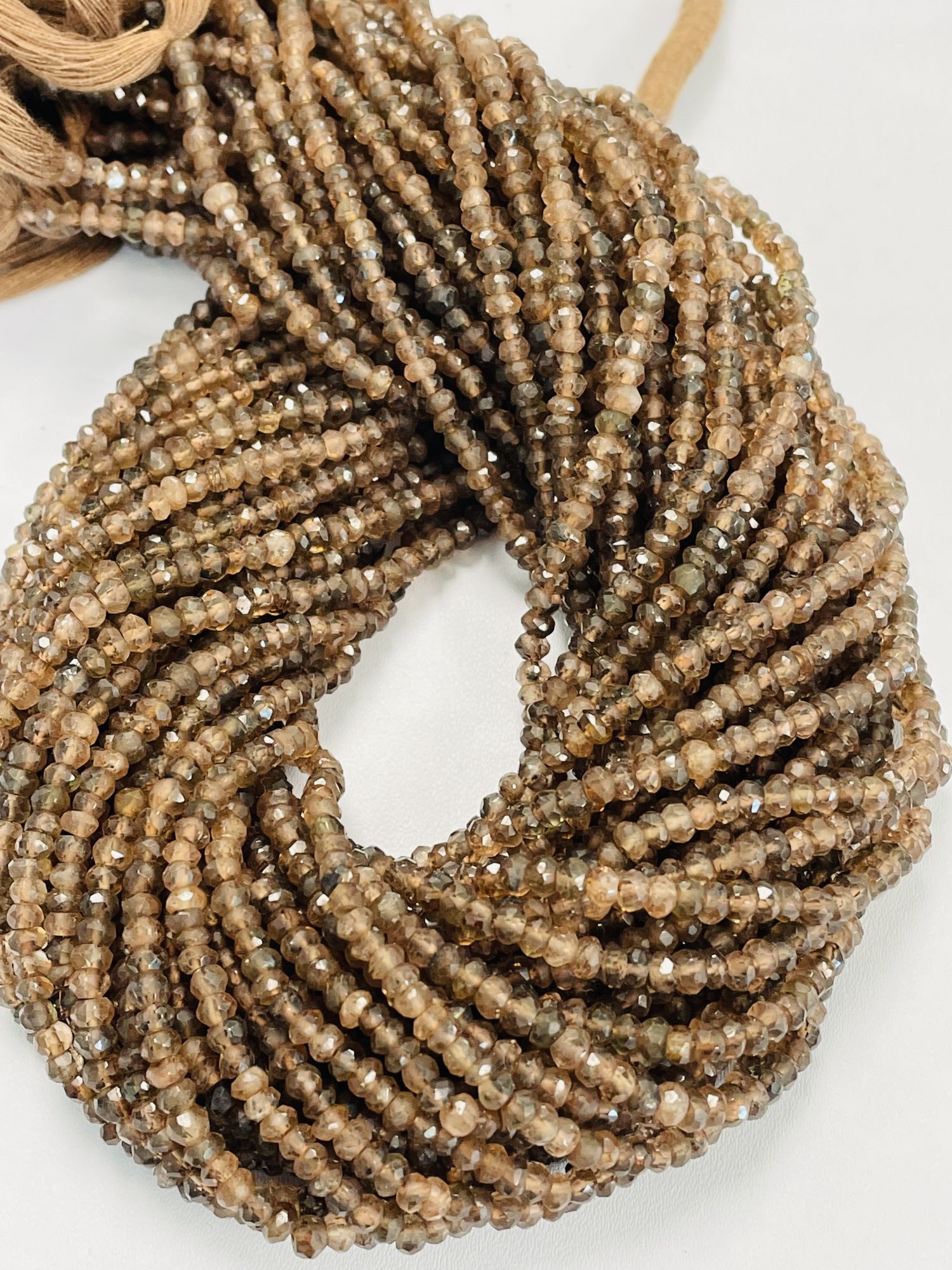 Andalusite Rondelle Faceted