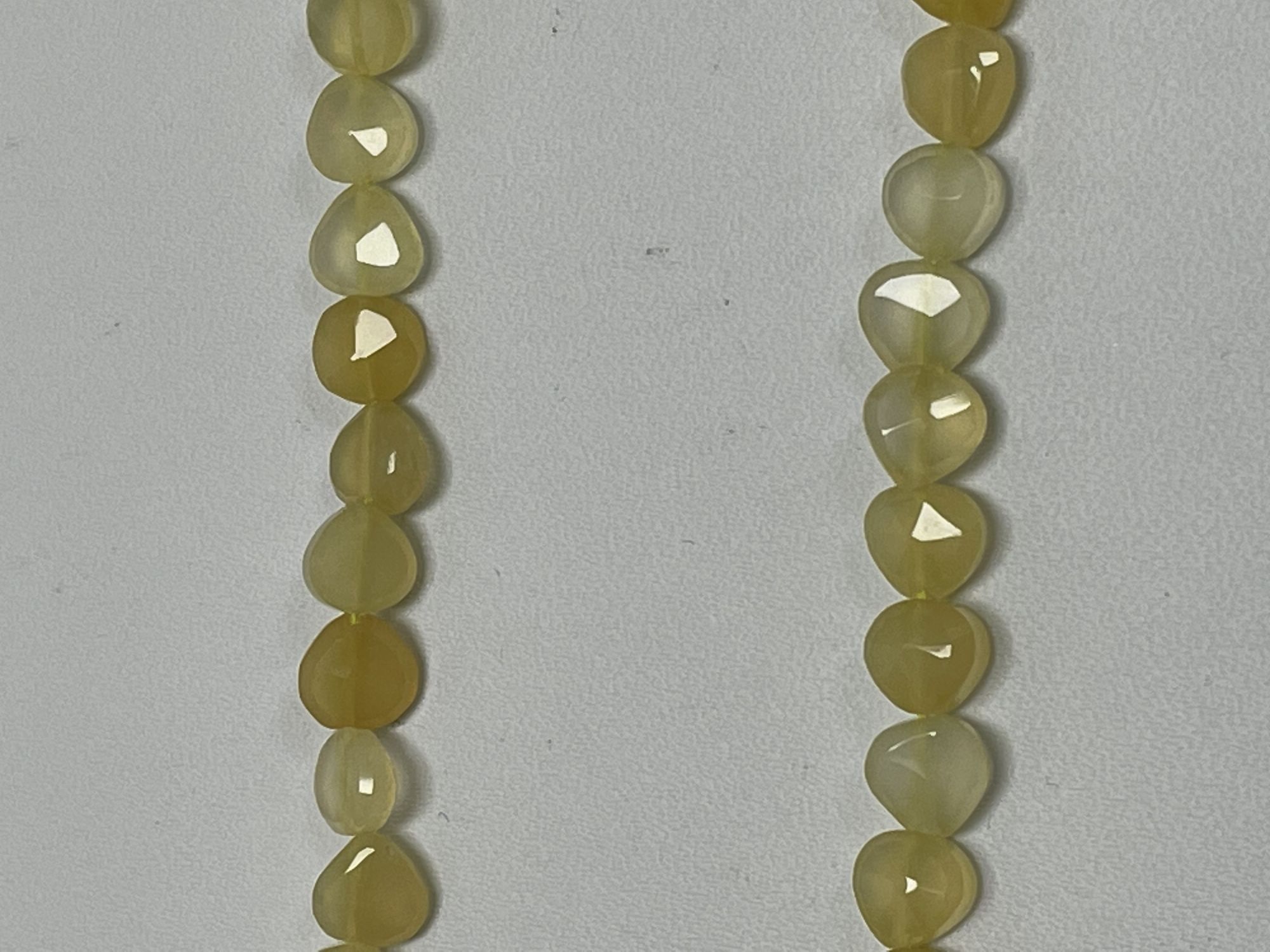 Yellow Chalcedony Heart Faceted