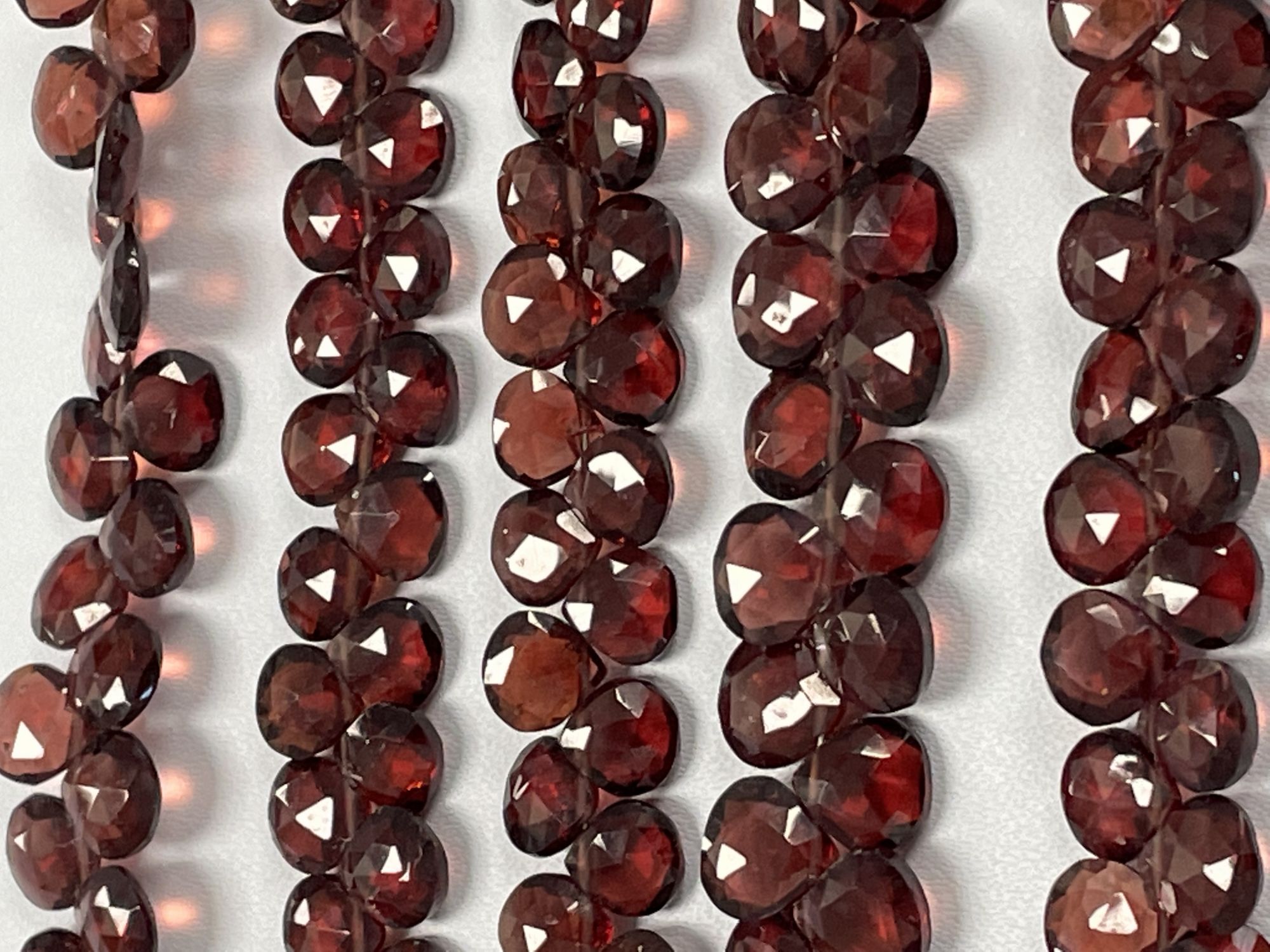 Red Garnet Heart Faceted