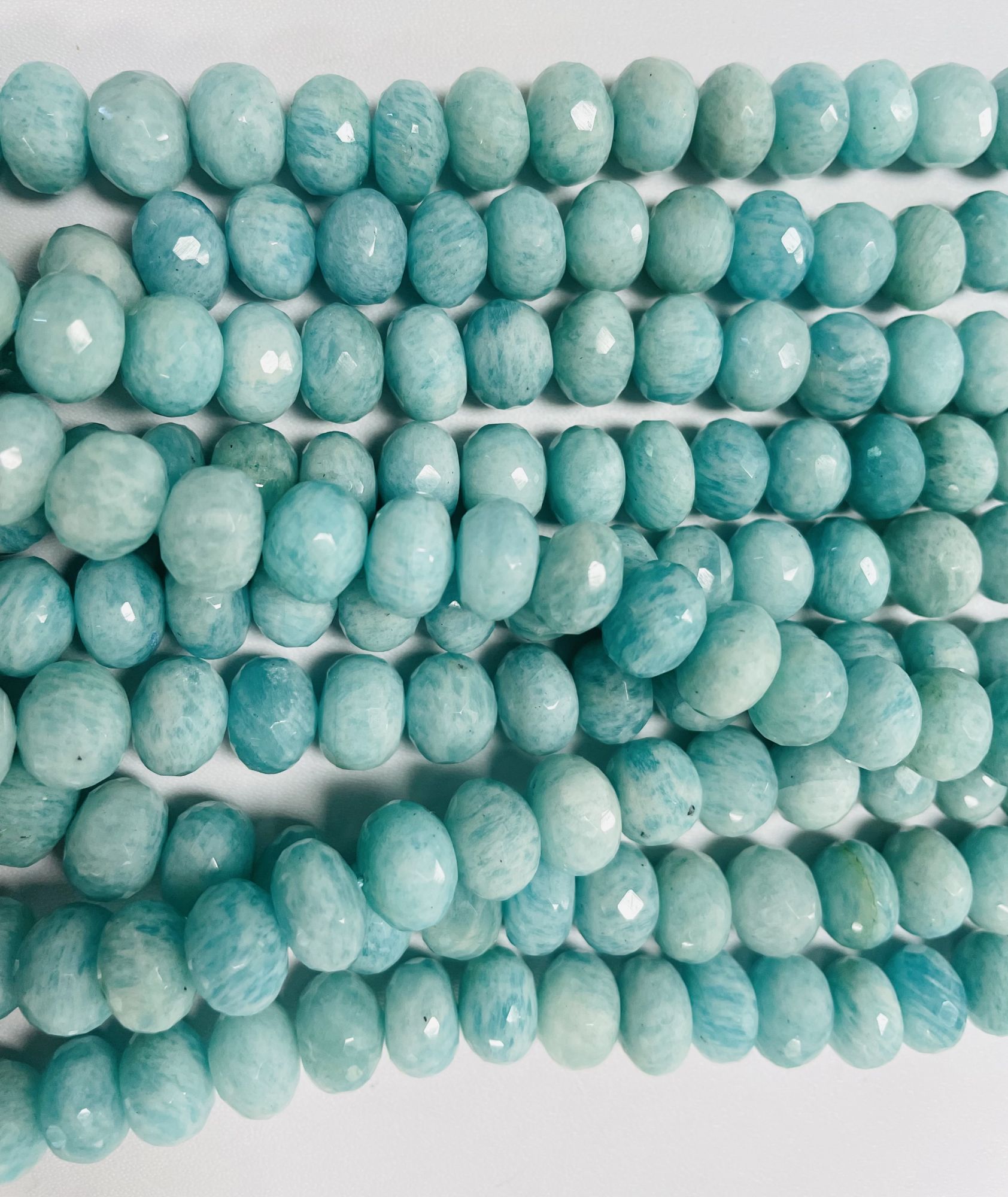 Amazonite Rondelle Faceted