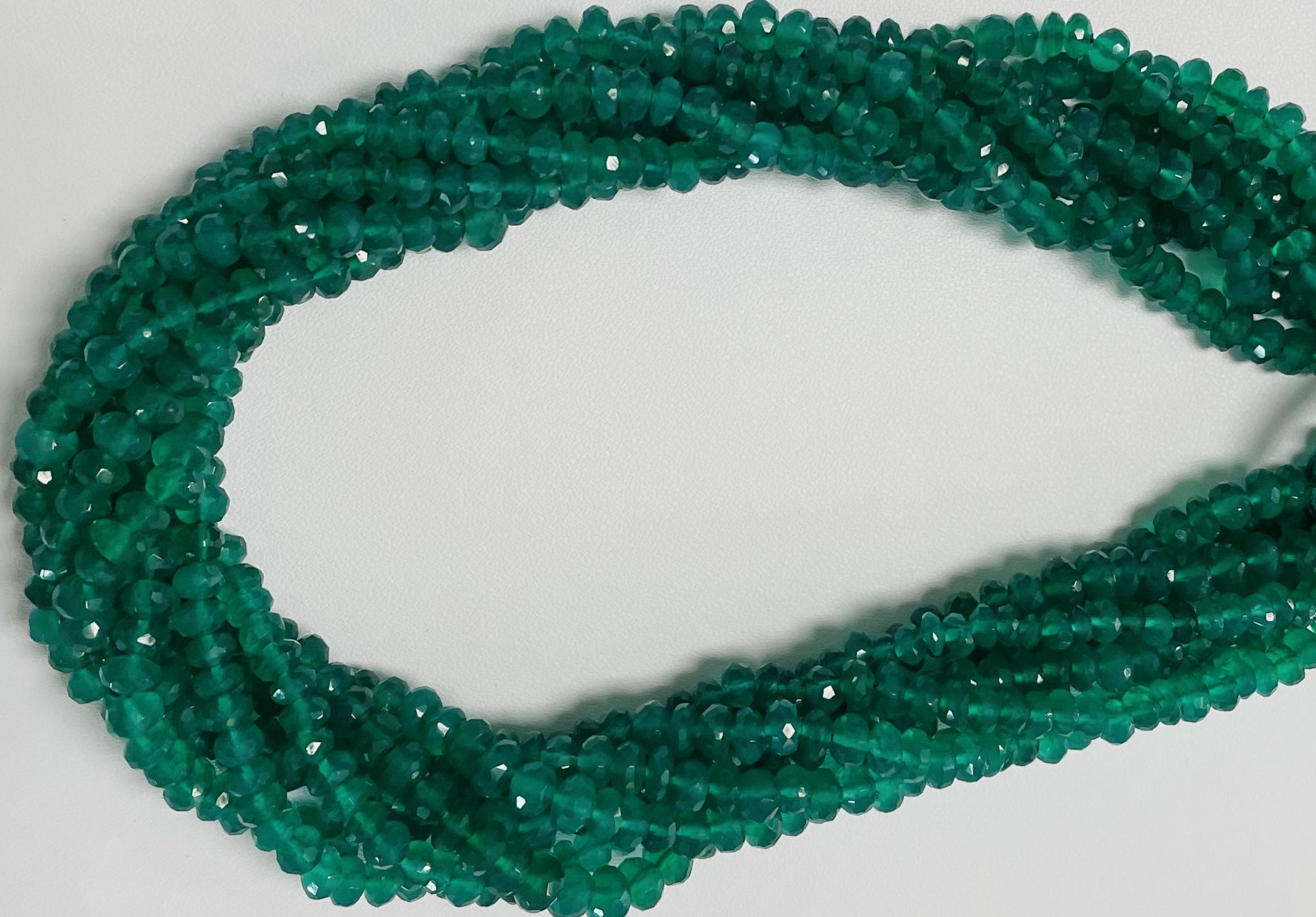 Green Onyx Rondelle Faceted