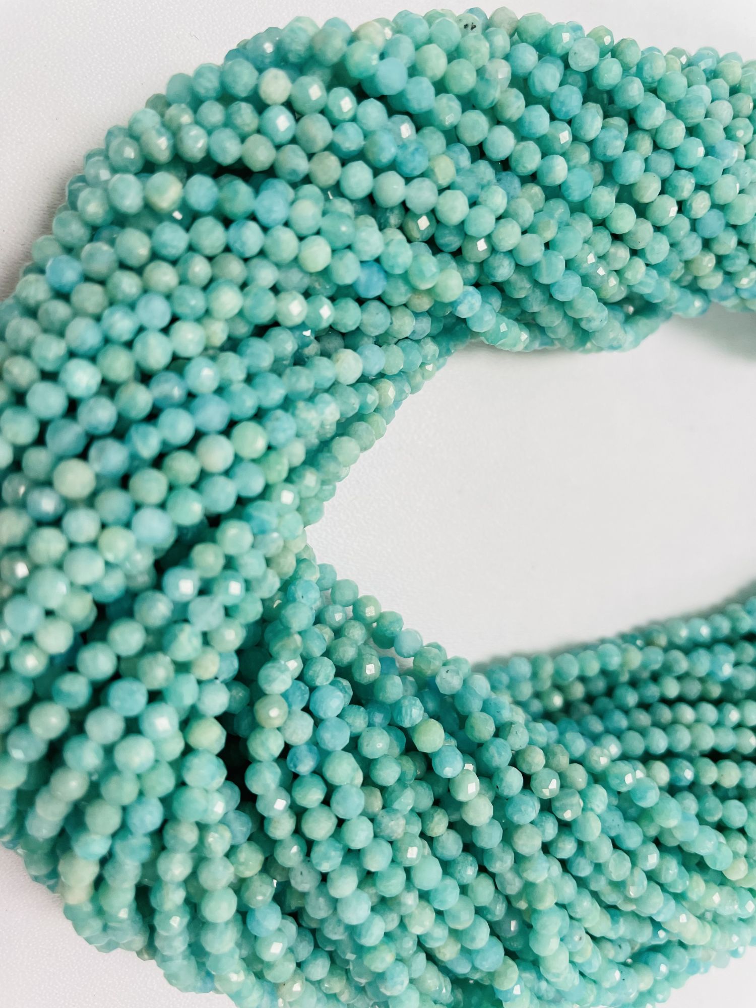 Amazonite Rondelle Faceted