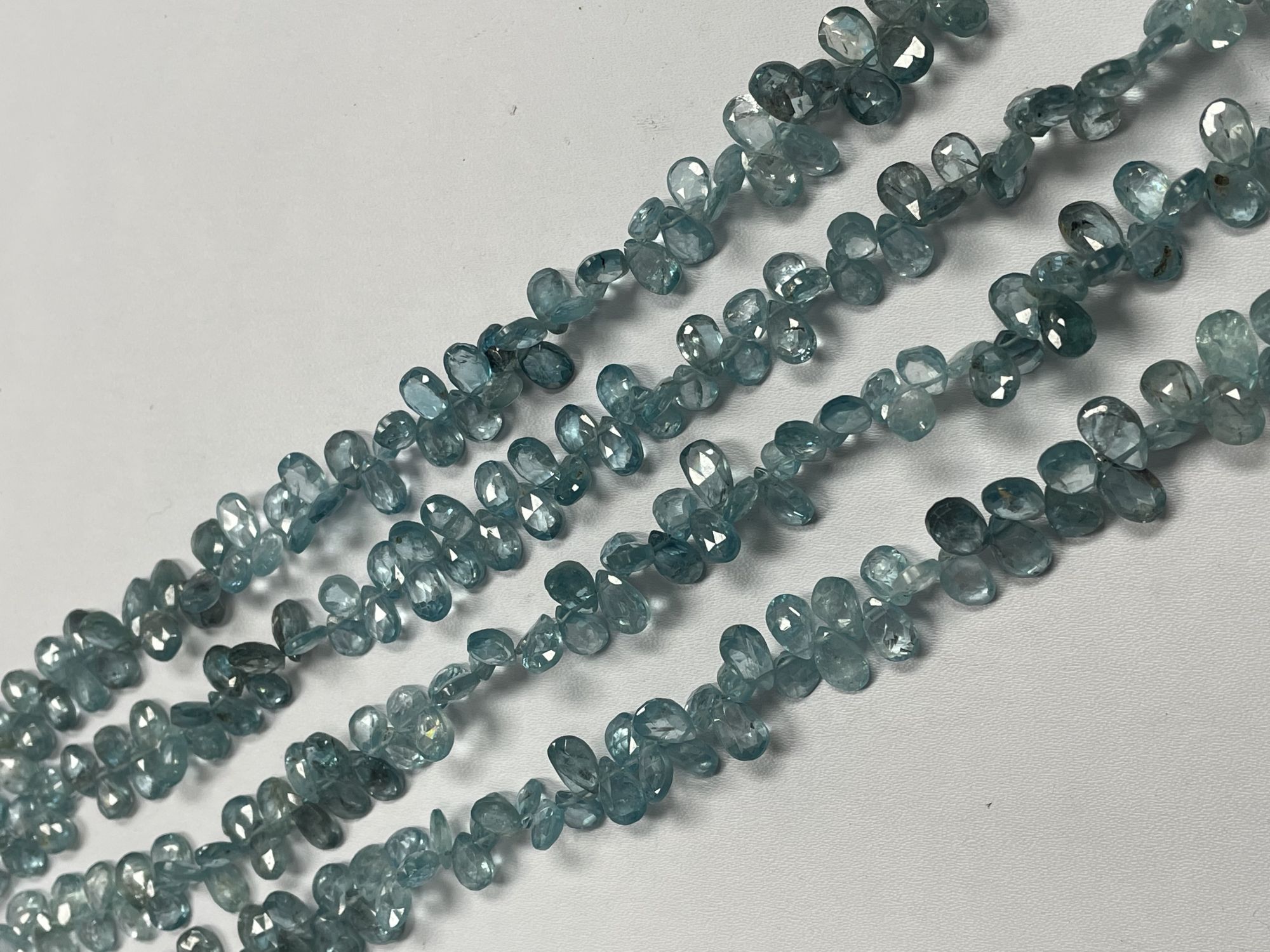 Blue Zircon Pear Faceted